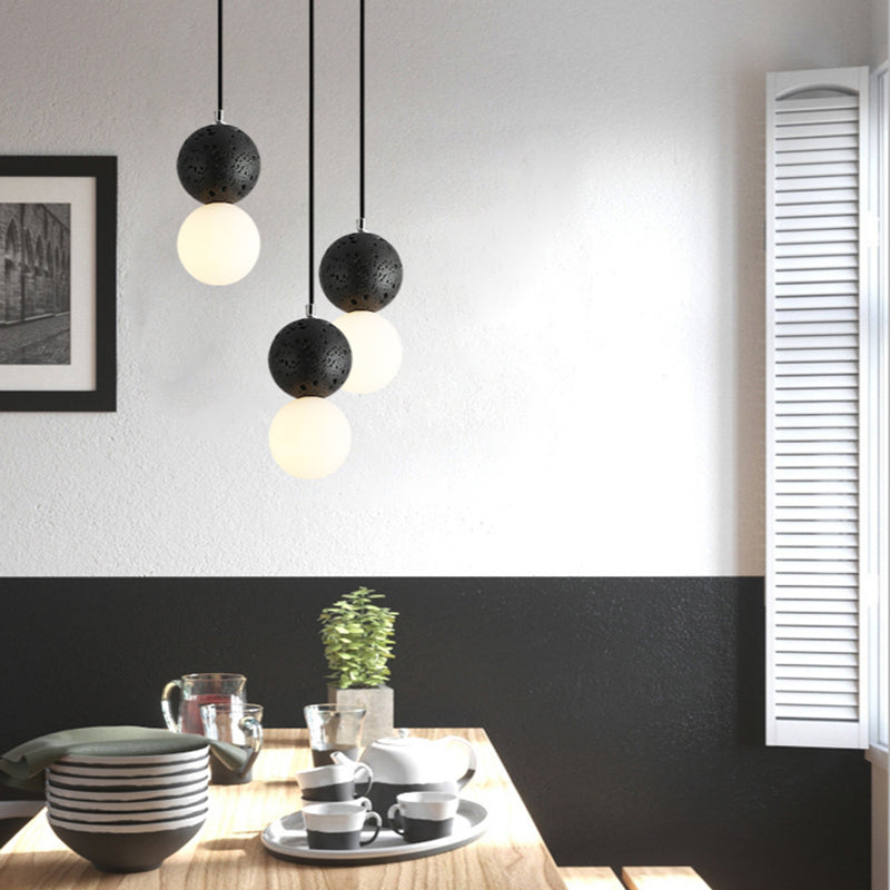 Aurora Glow - Luxurious LED Pendant Lamp in Black/White