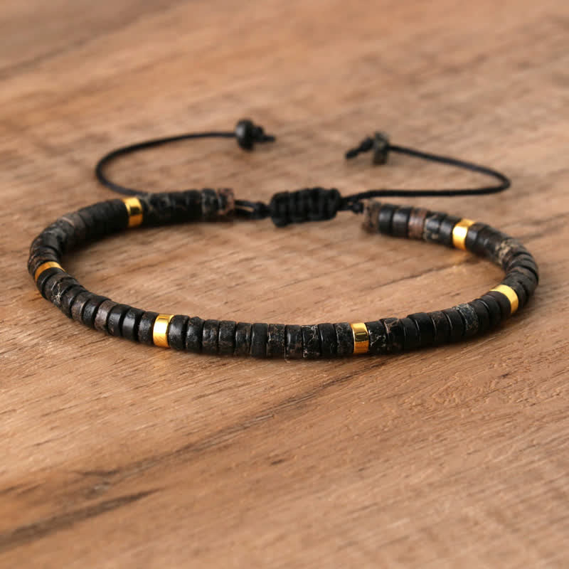 Elegant Braided Bracelet with 2.4 mm Natural Stones - Seraphina Edition 