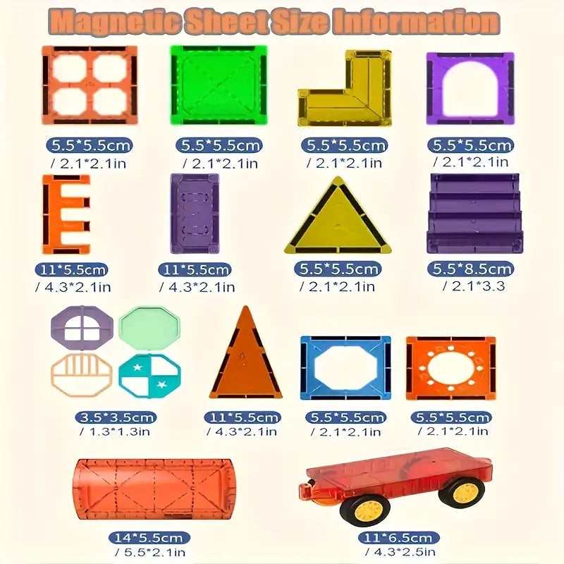 Magnetic Building Blocks Set - Create Endless Adventures with 69 Pieces
