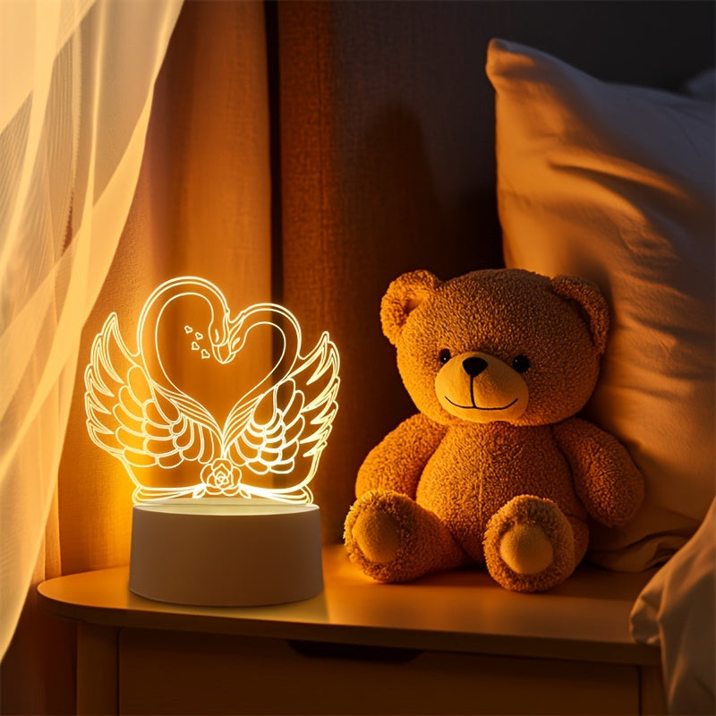 SwaneLume – USB 3D LED Table Lamp