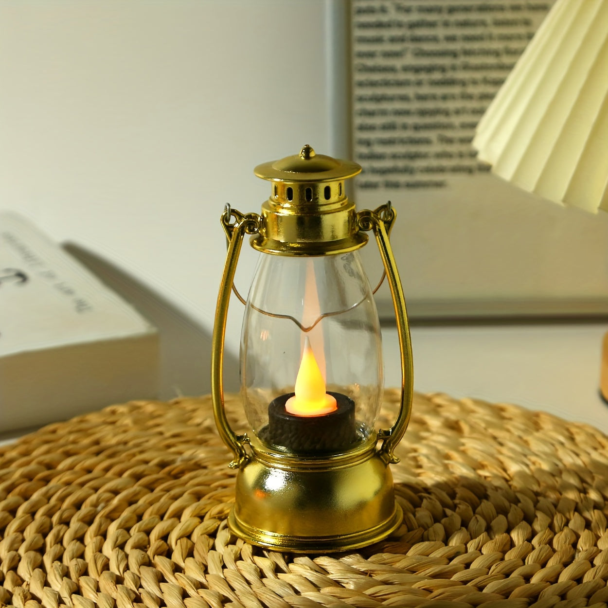 NostalgiskGlöd - LED Kerosinlampa med Gul Flamme