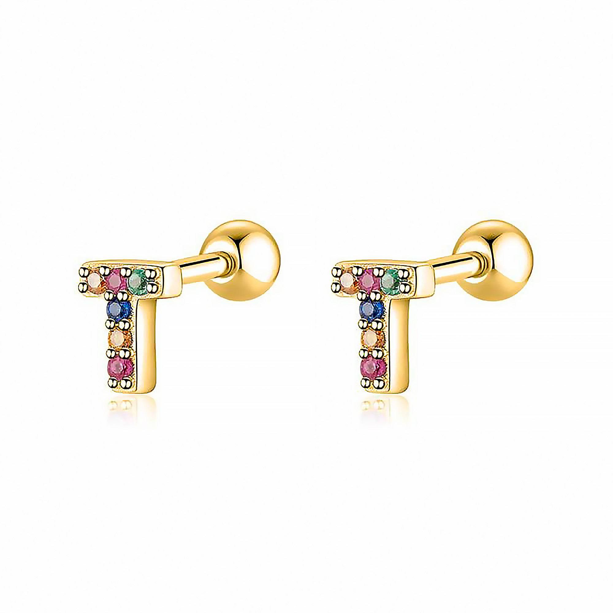 Vibrant Colorful Letter Earrings - Letria