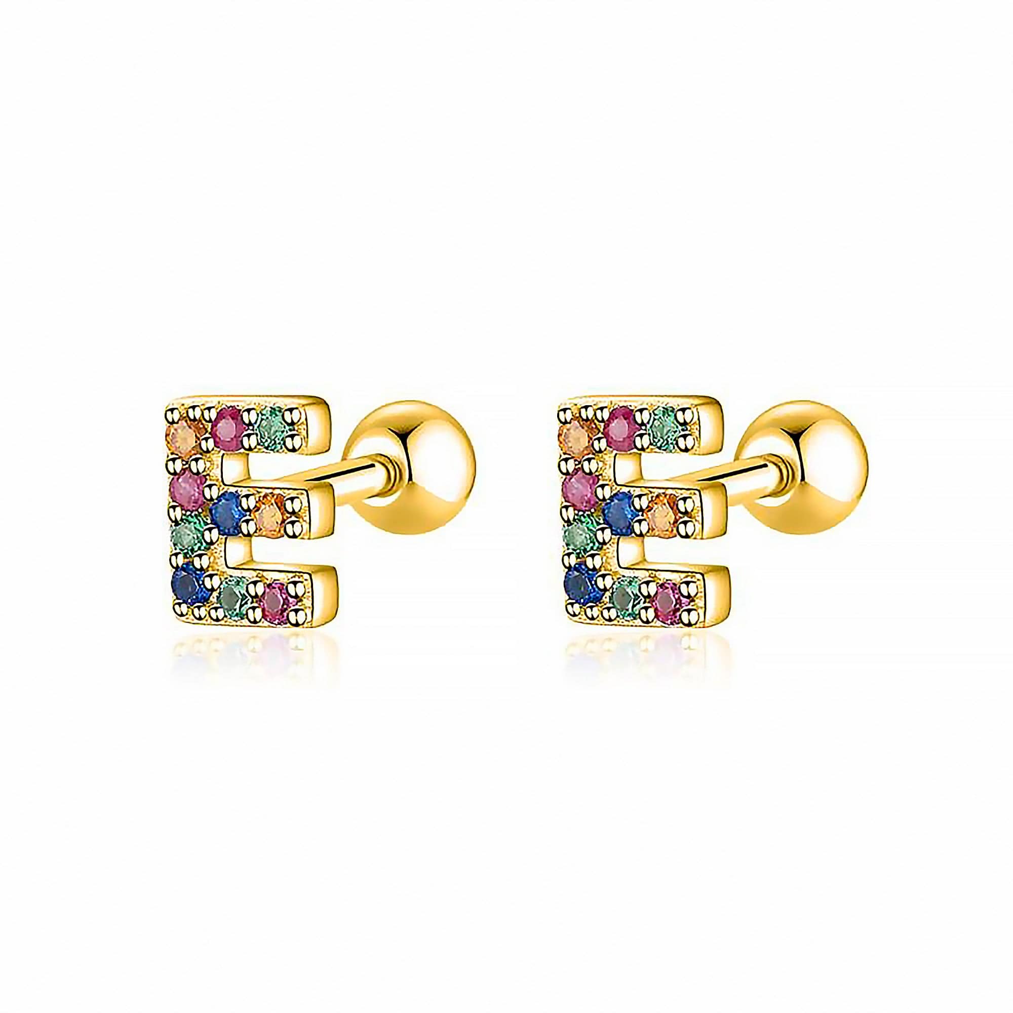 Vibrant Colorful Letter Earrings - Letria