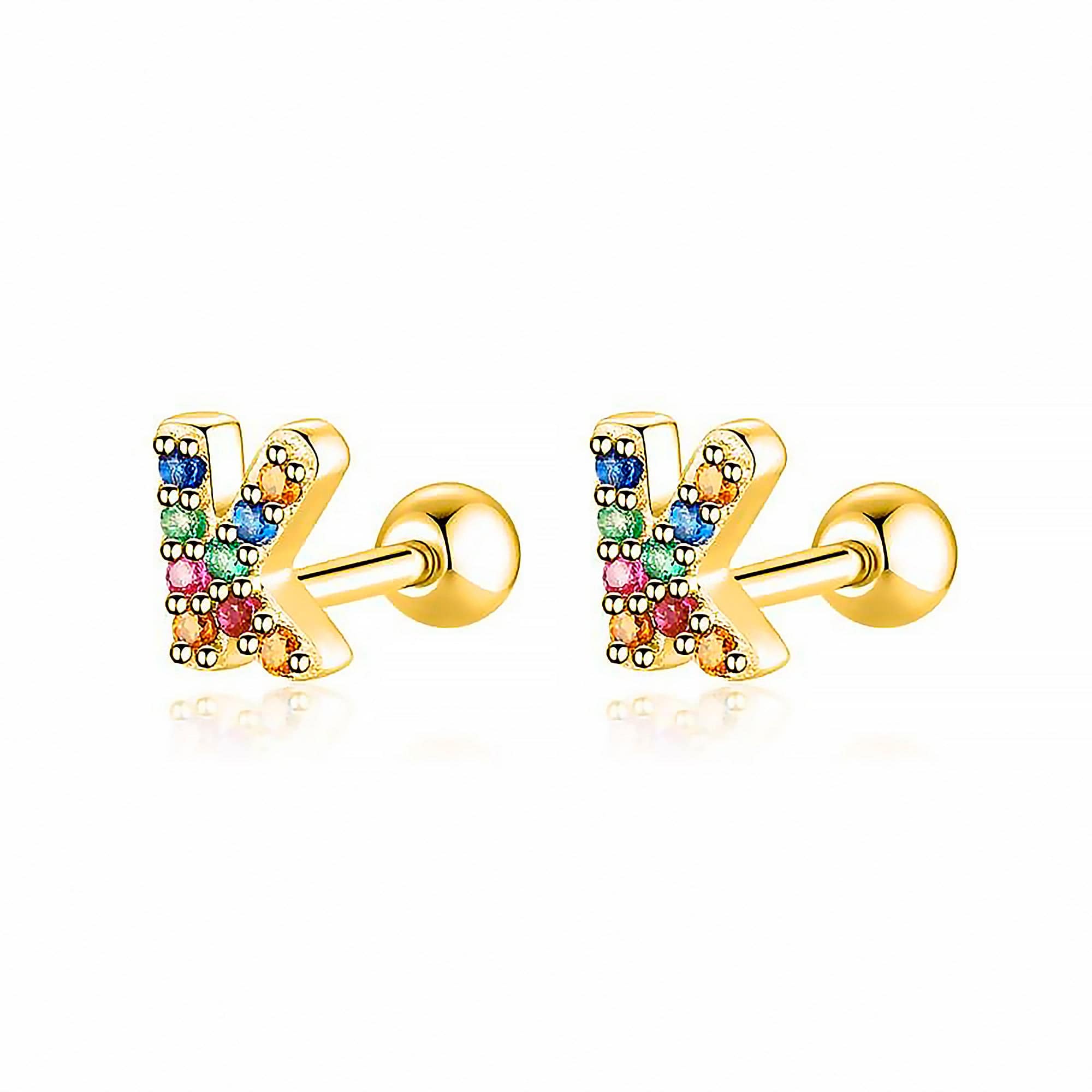 Vibrant Colorful Letter Earrings - Letria