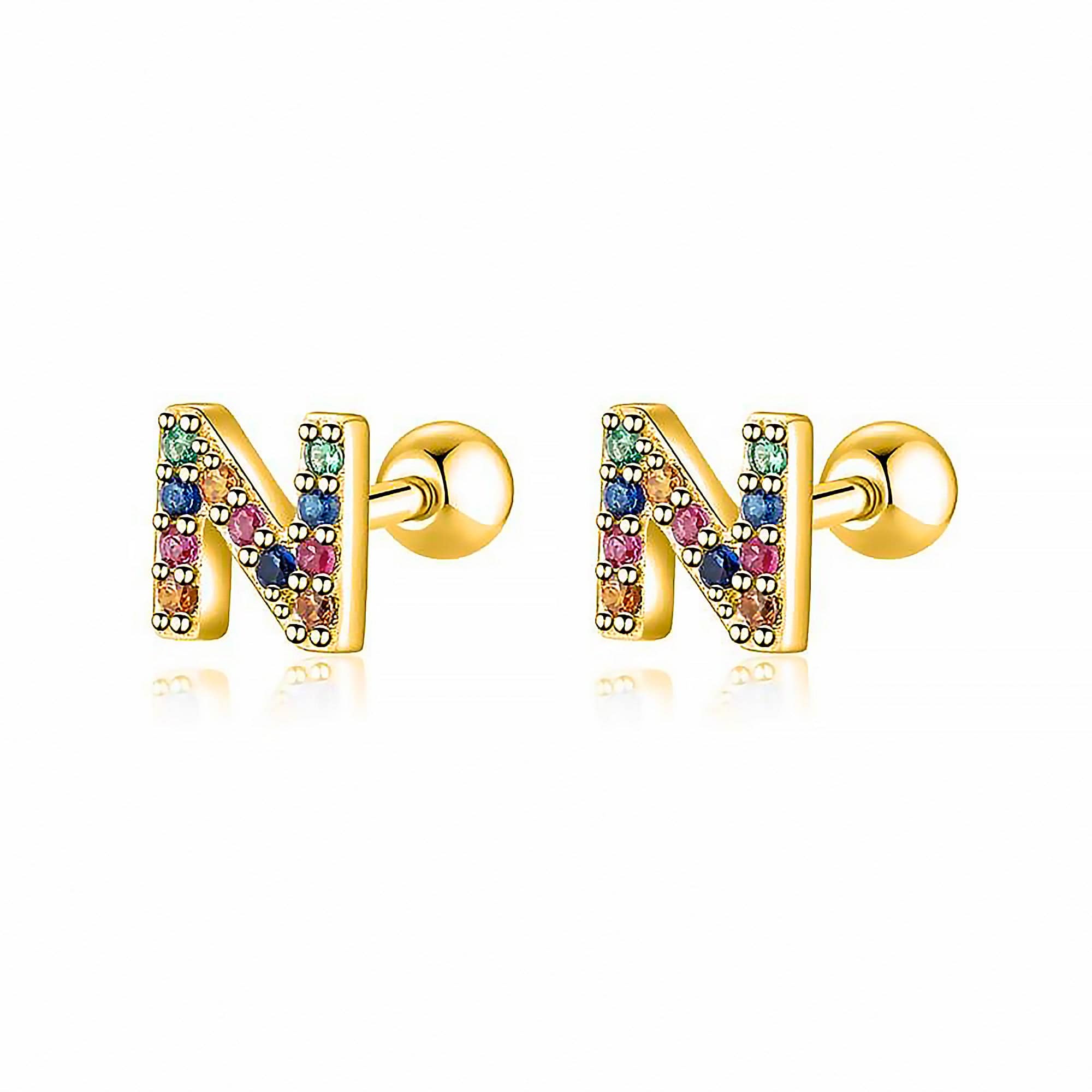 Vibrant Colorful Letter Earrings - Letria