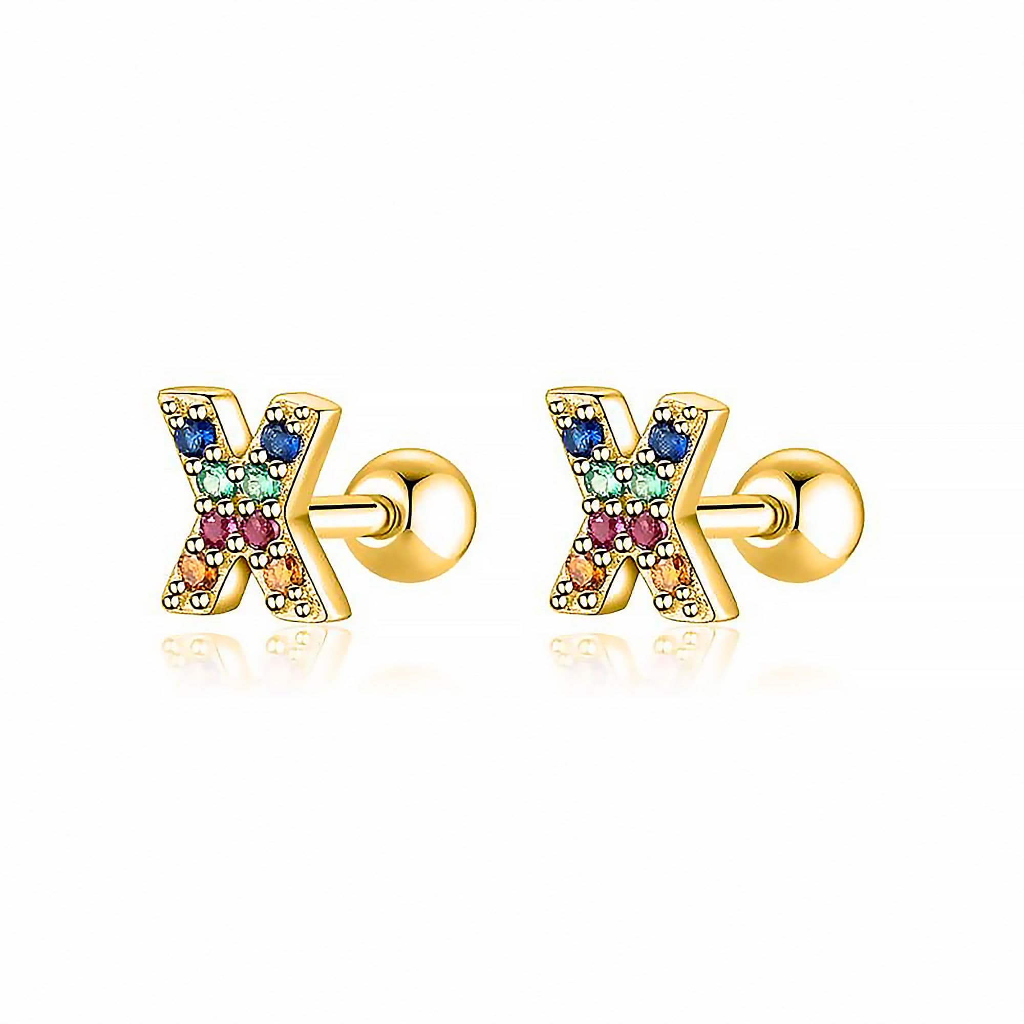 Vibrant Colorful Letter Earrings - Letria