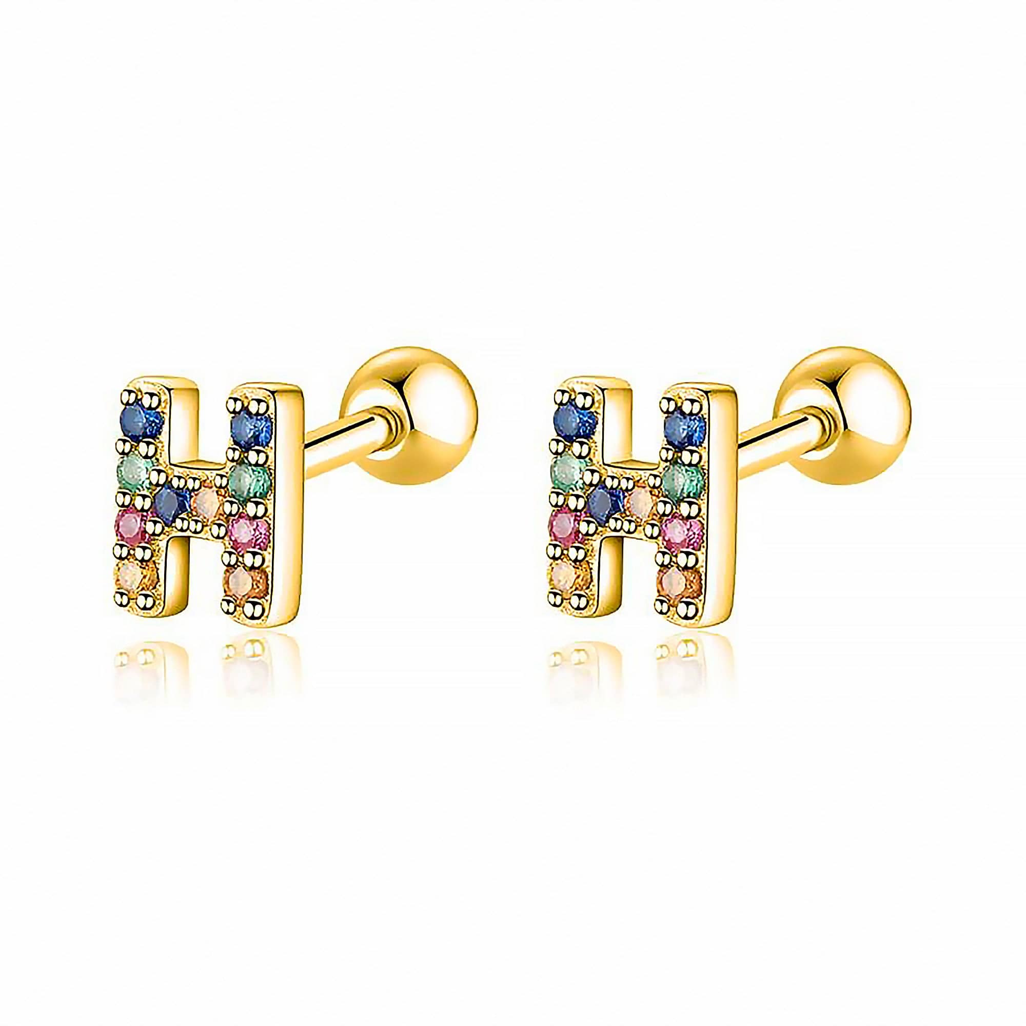 Vibrant Colorful Letter Earrings - Letria