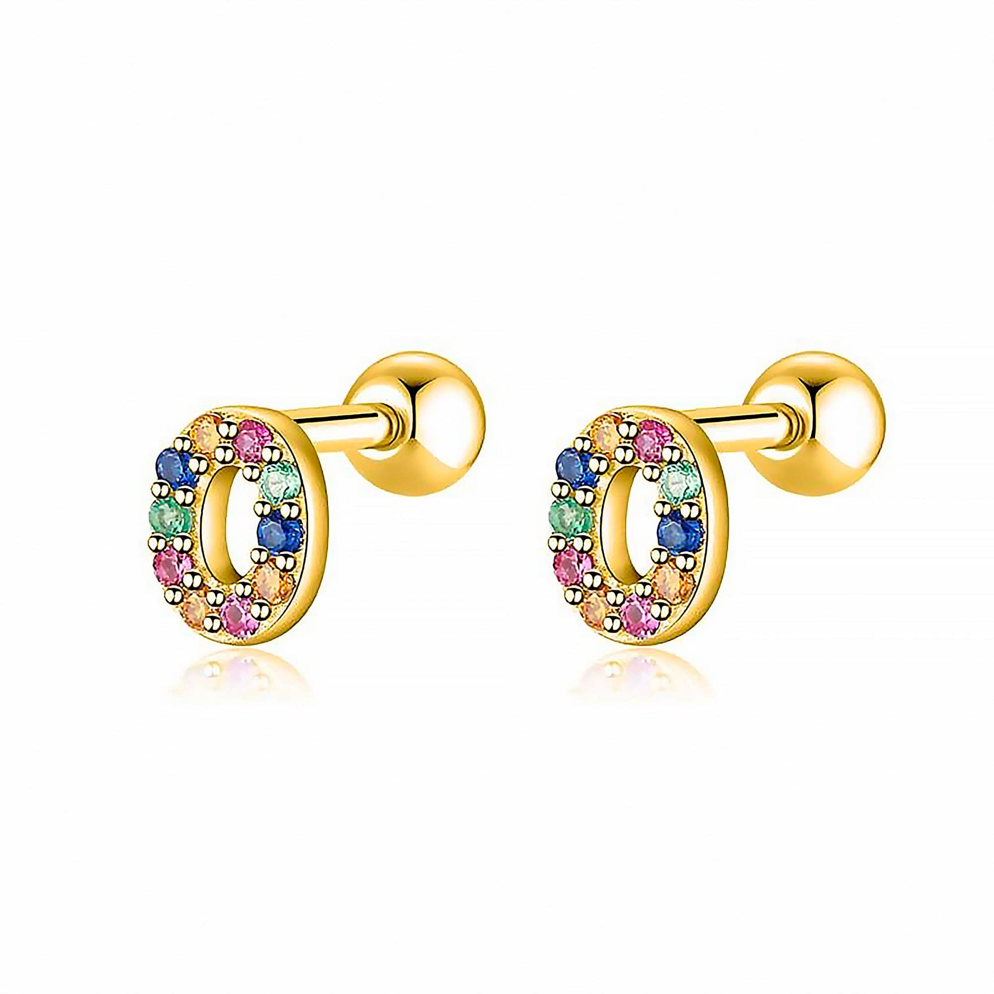 Vibrant Colorful Letter Earrings - Letria