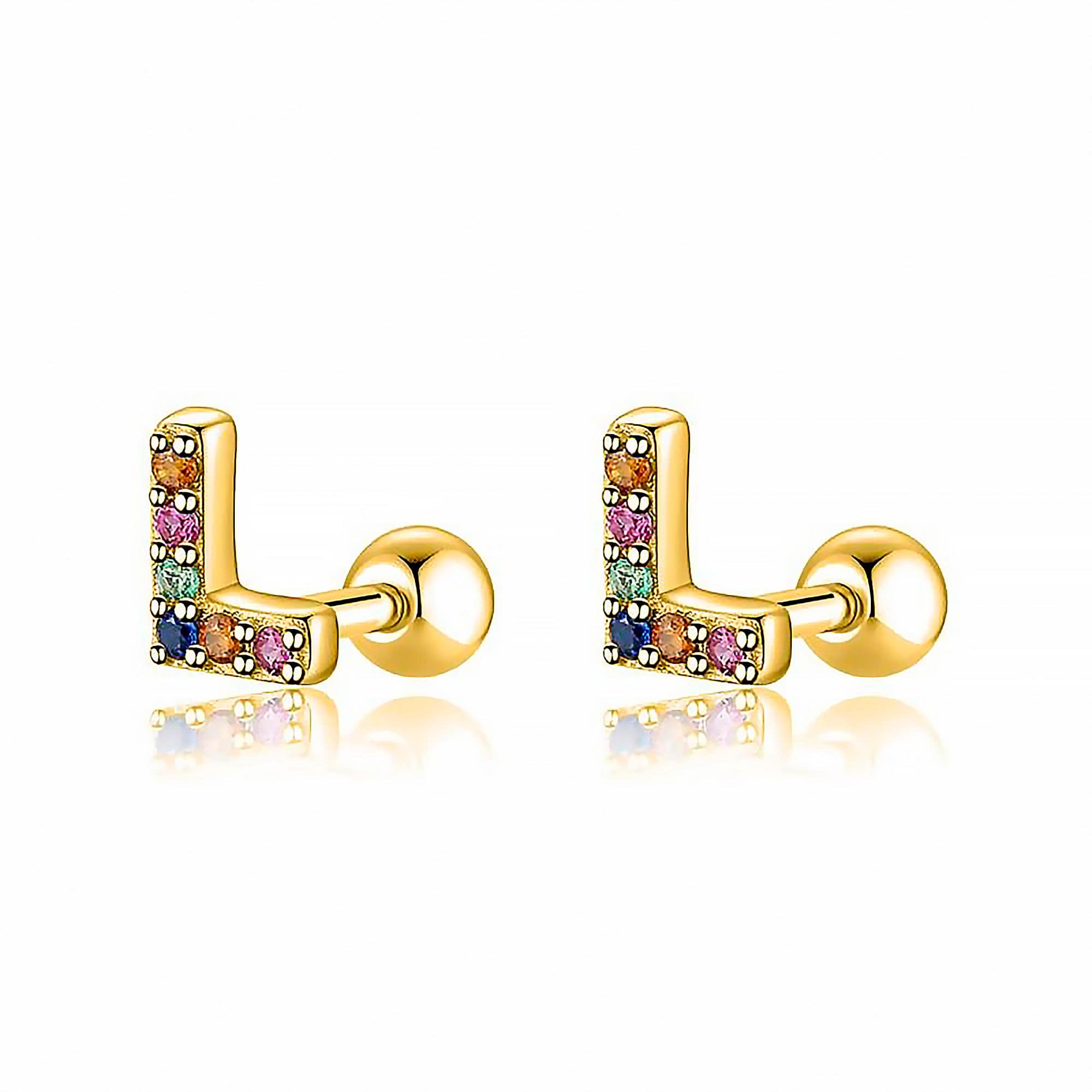 Vibrant Colorful Letter Earrings - Letria