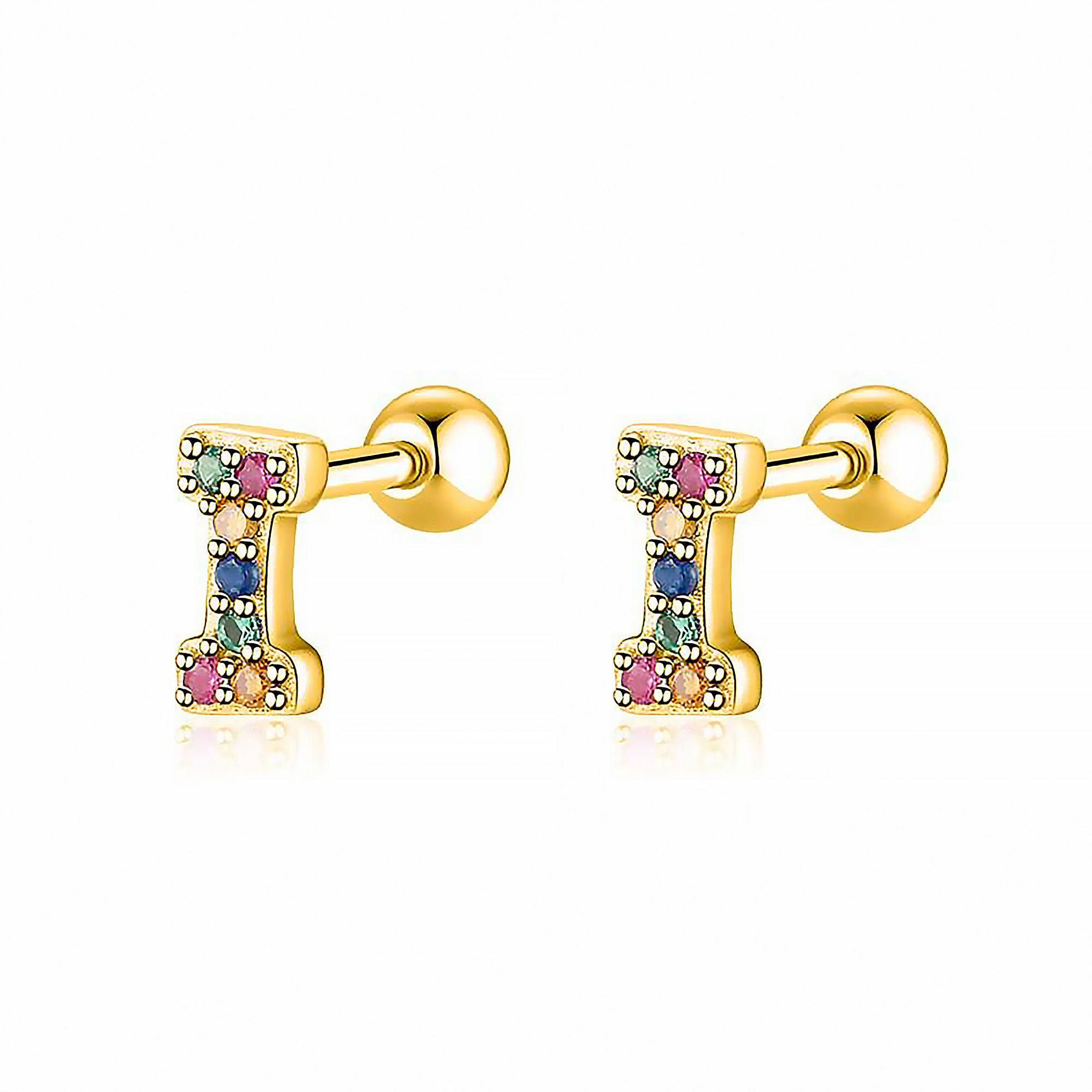 Vibrant Colorful Letter Earrings - Letria