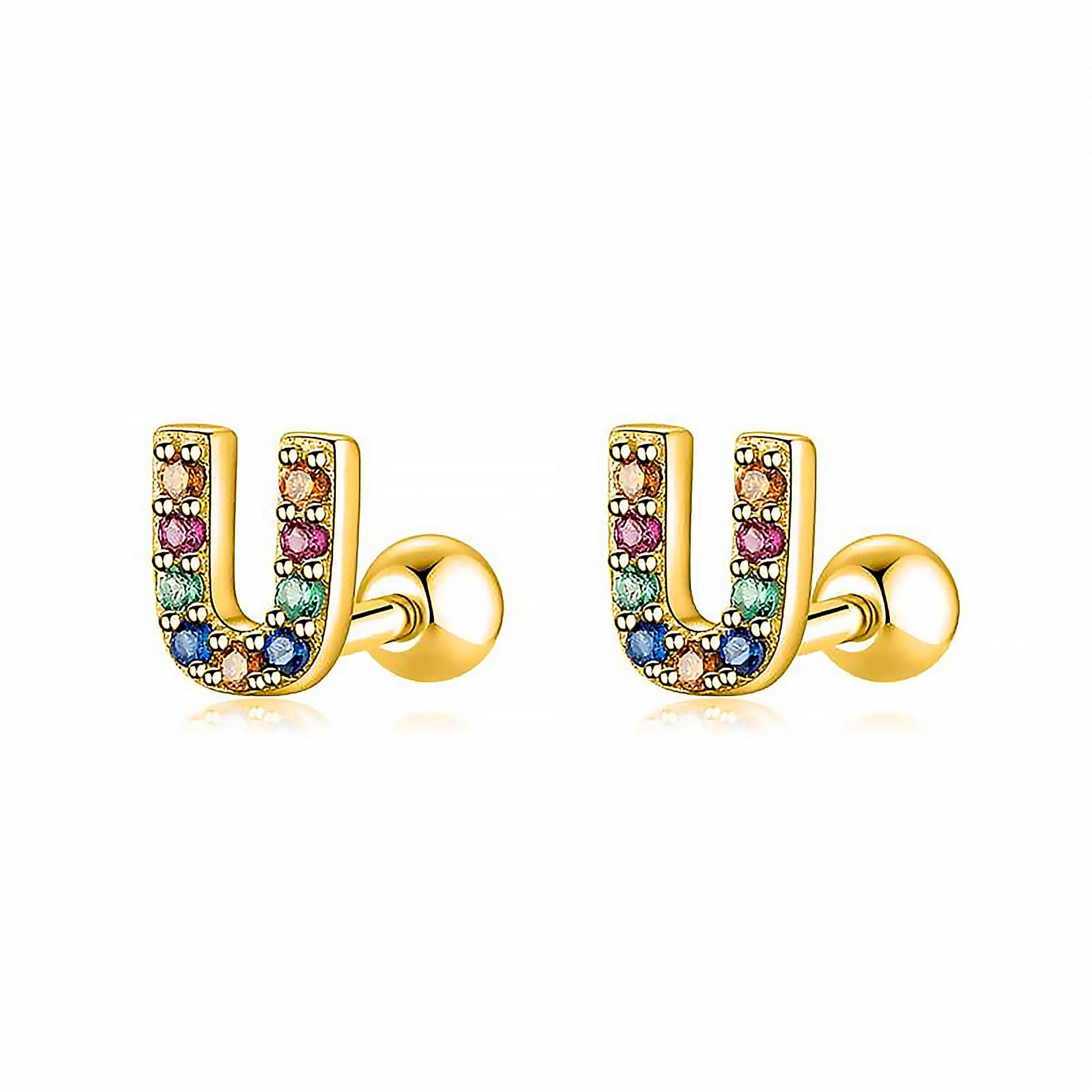 Vibrant Colorful Letter Earrings - Letria