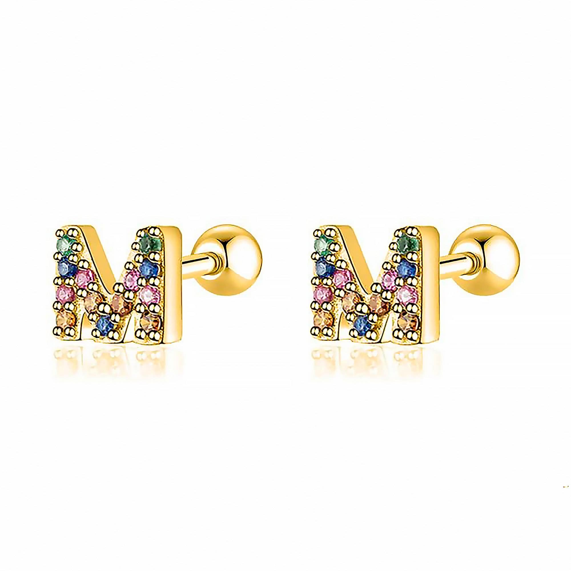 Vibrant Colorful Letter Earrings - Letria