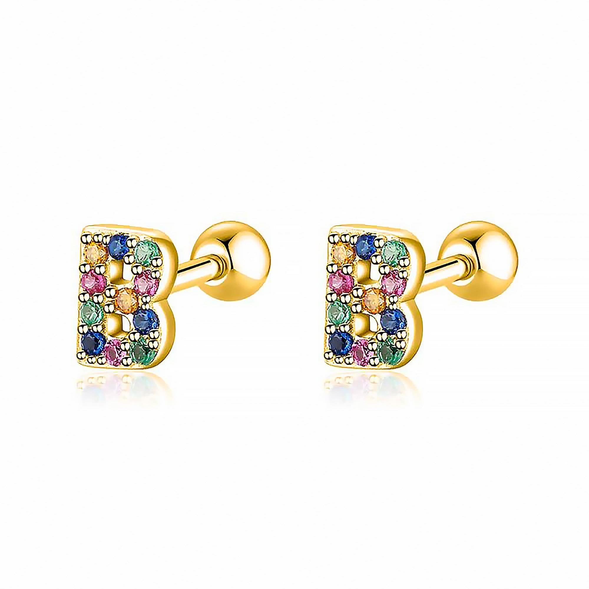 Vibrant Colorful Letter Earrings - Letria