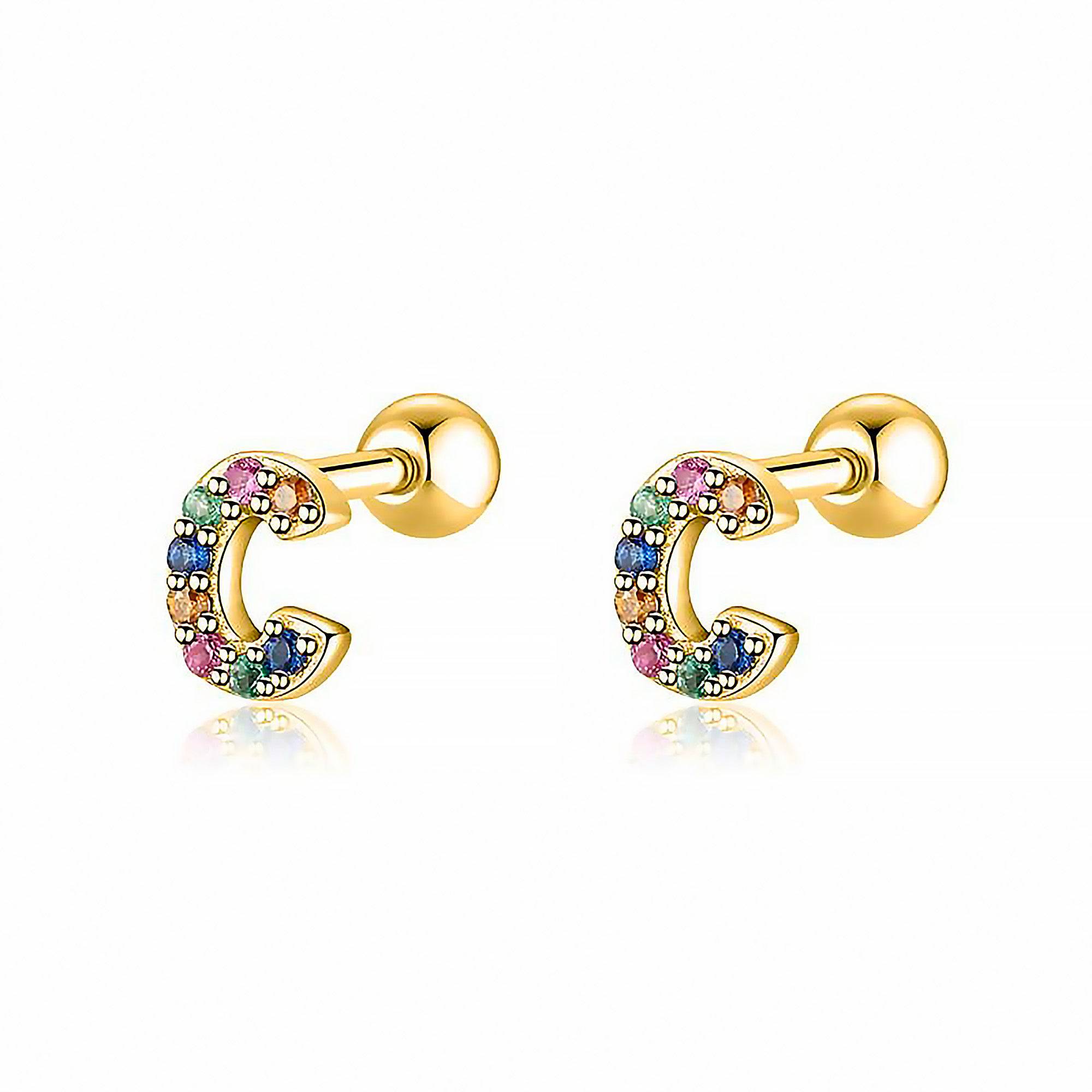 Vibrant Colorful Letter Earrings - Letria
