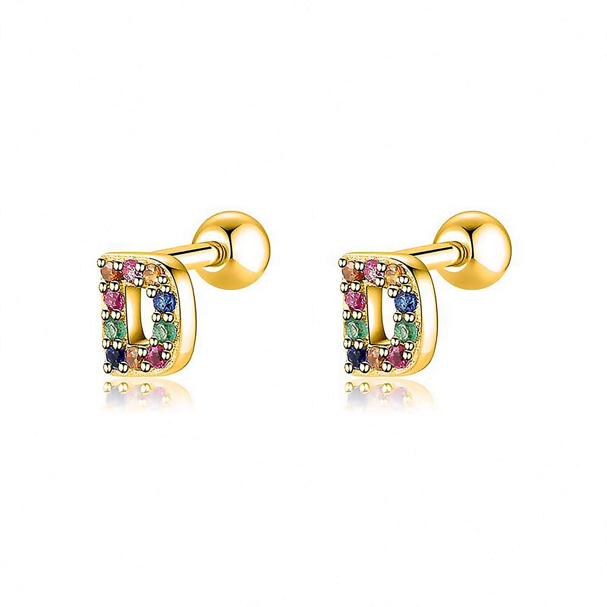 Vibrant Colorful Letter Earrings - Letria