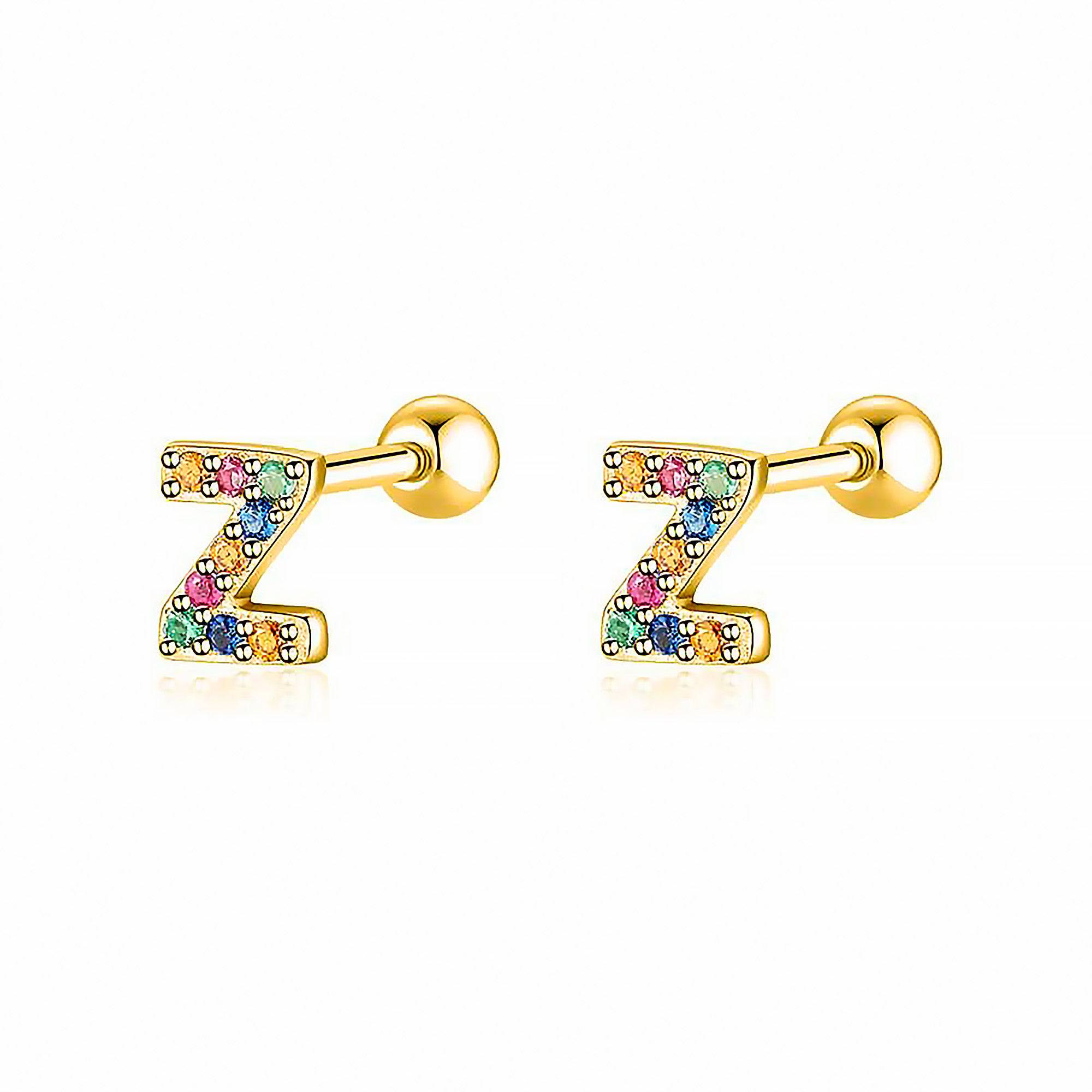 Vibrant Colorful Letter Earrings - Letria