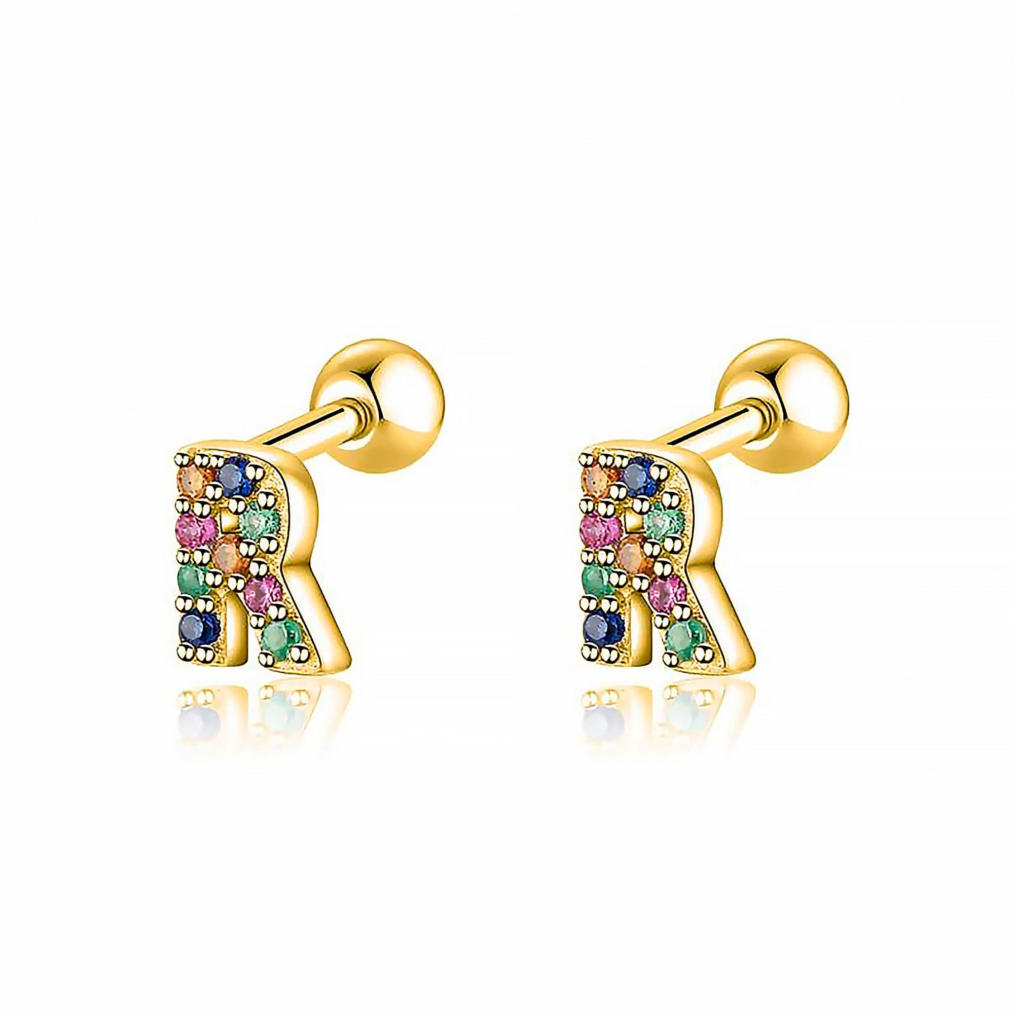 Vibrant Colorful Letter Earrings - Letria