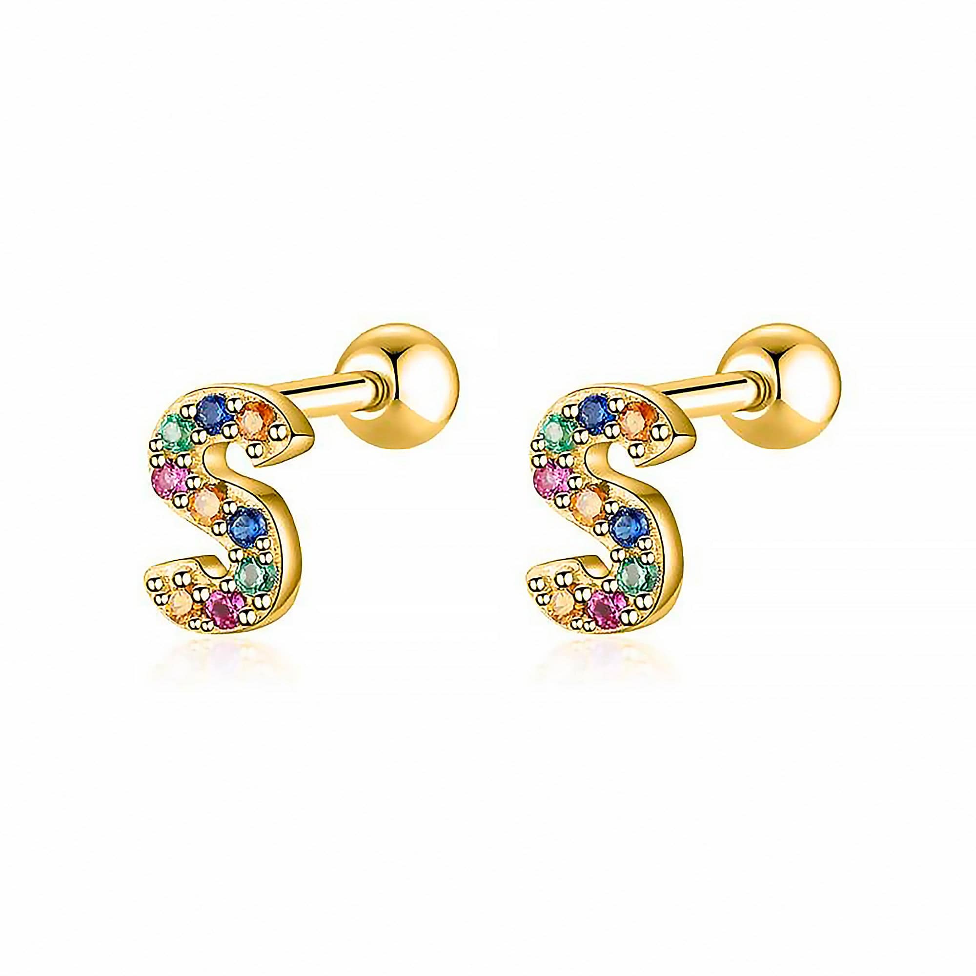 Vibrant Colorful Letter Earrings - Letria