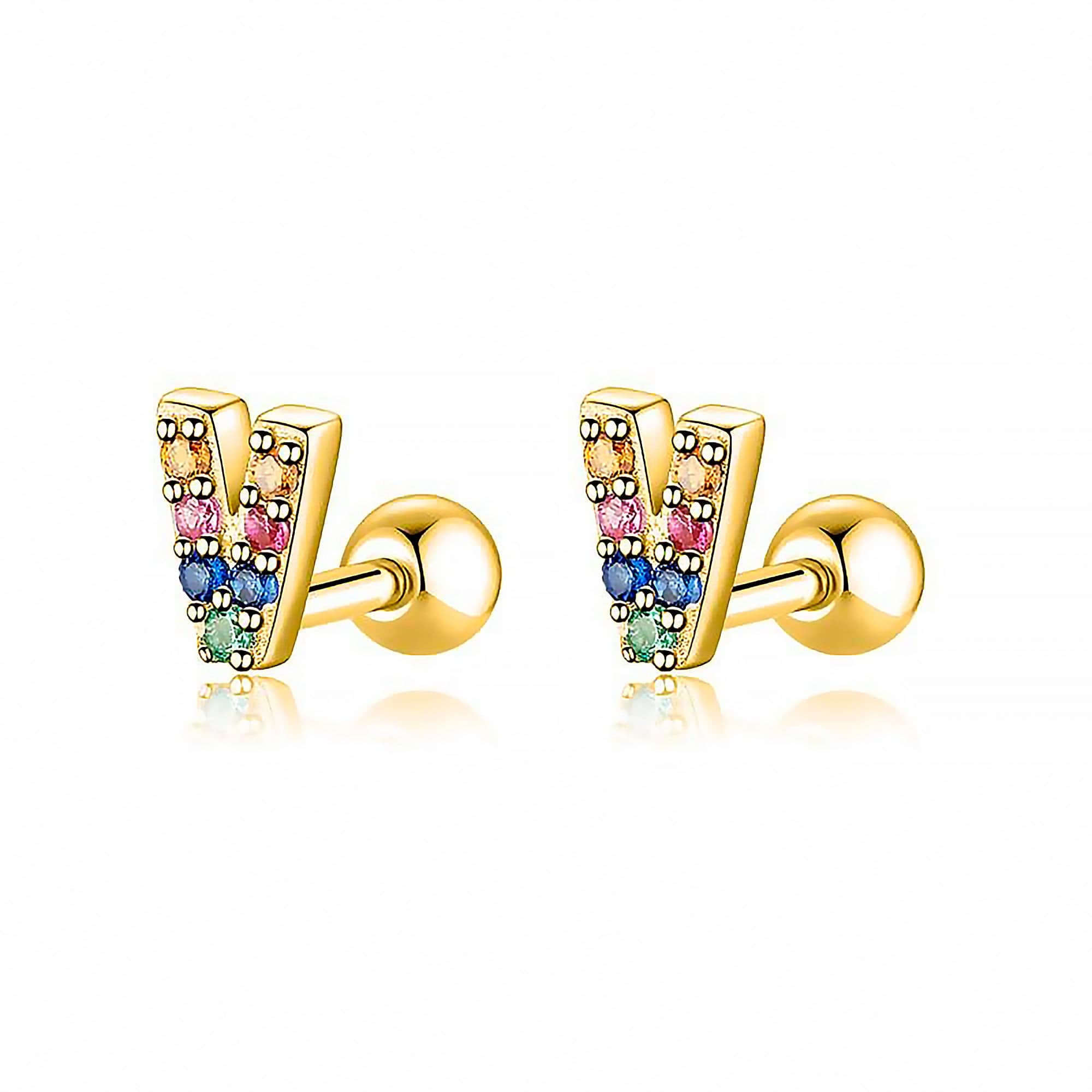 Vibrant Colorful Letter Earrings - Letria