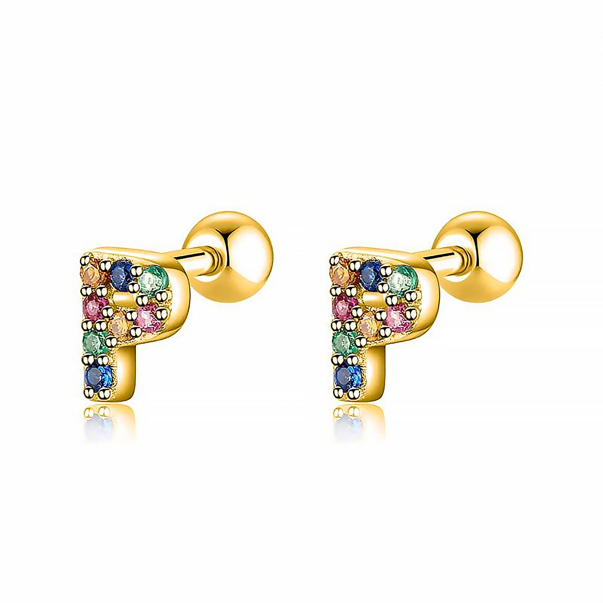 Vibrant Colorful Letter Earrings - Letria