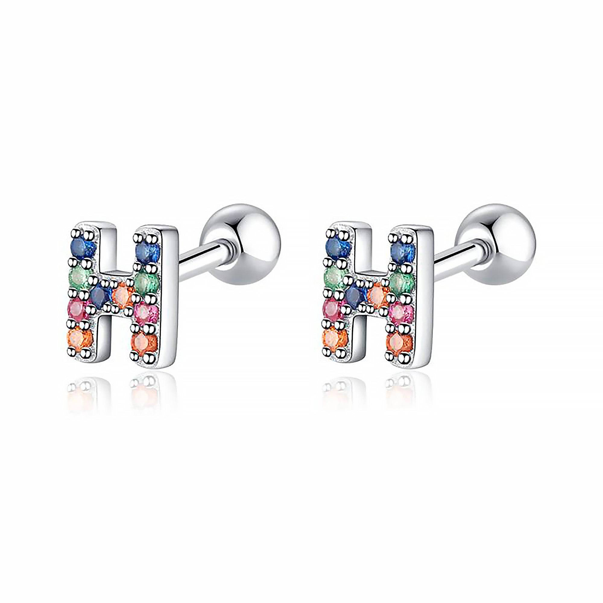 Vibrant Colorful Letter Earrings - Letria