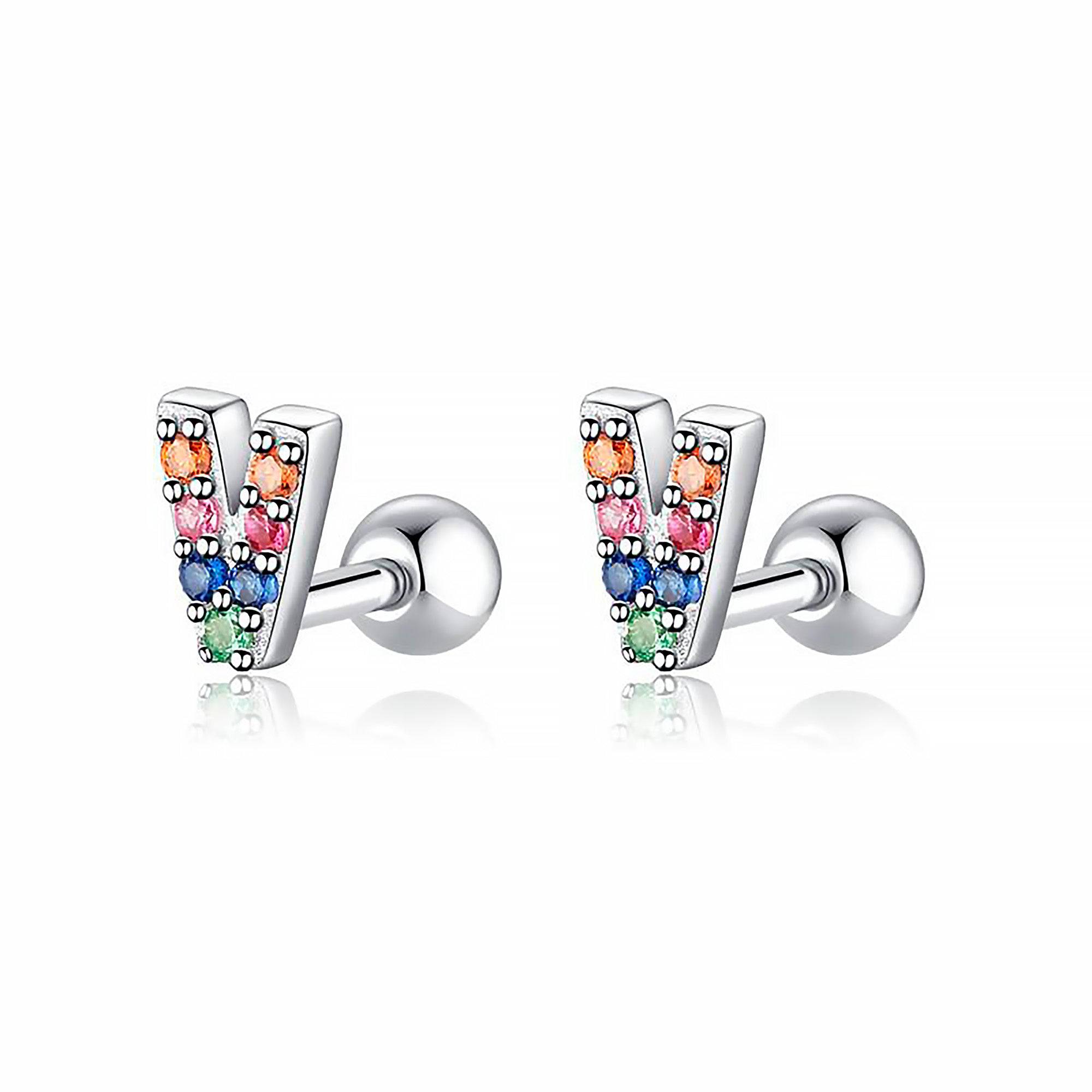 Vibrant Colorful Letter Earrings - Letria