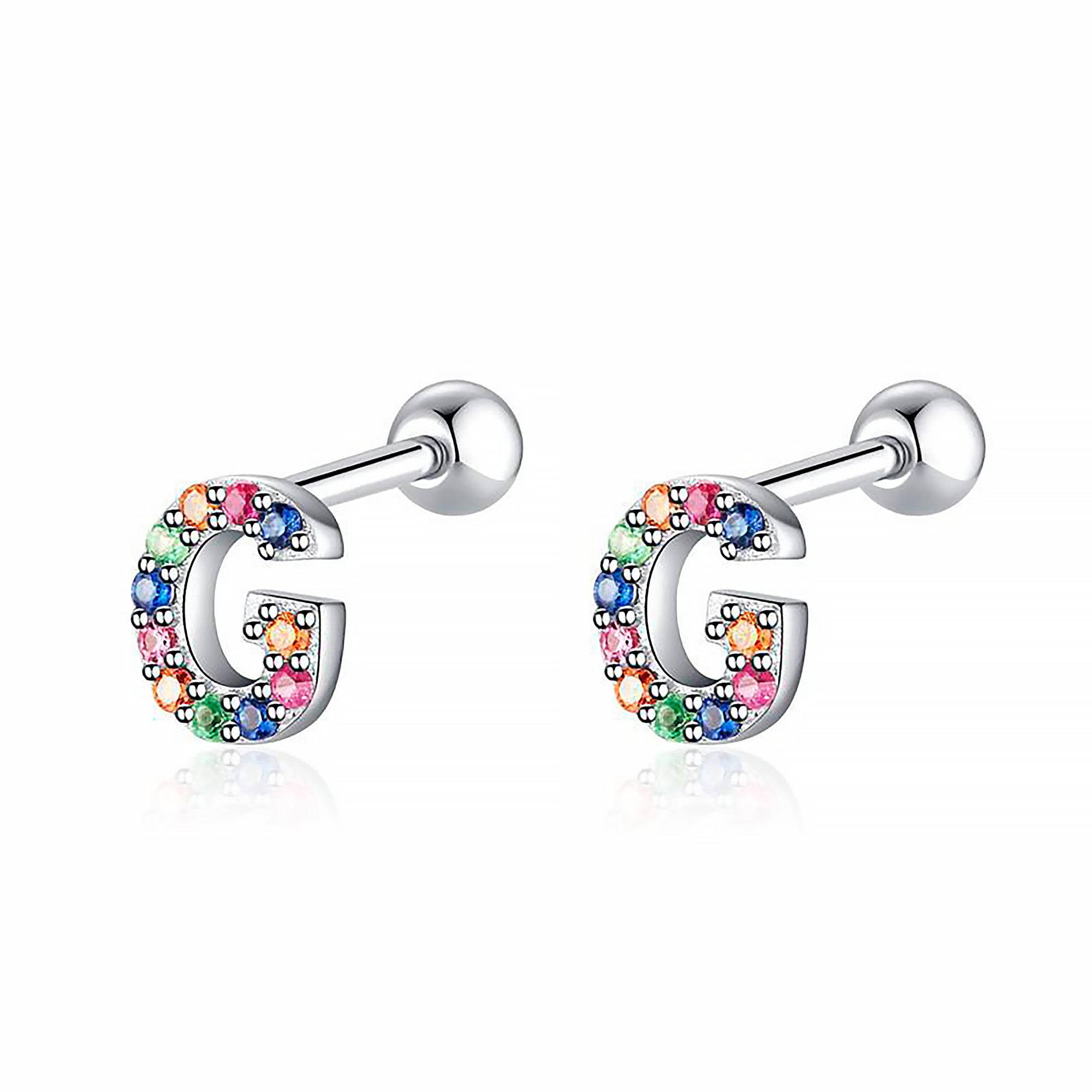 Vibrant Colorful Letter Earrings - Letria