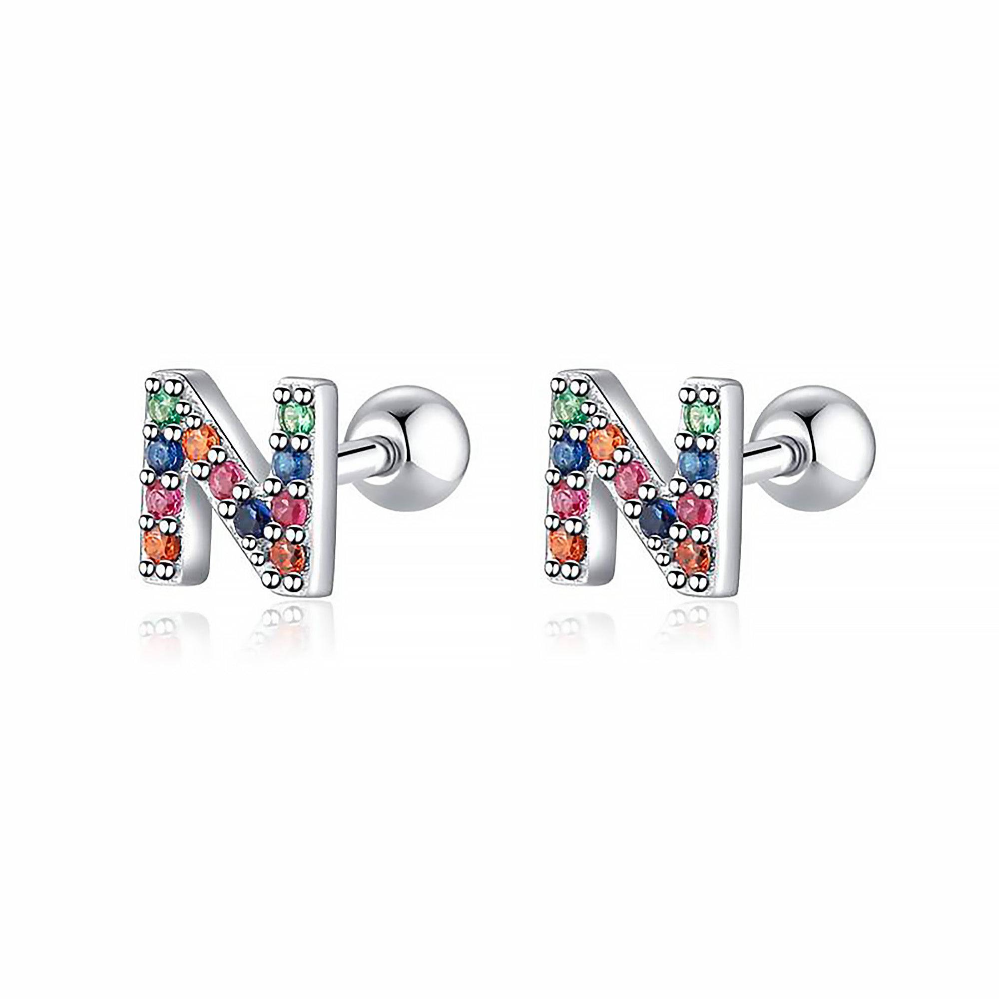 Vibrant Colorful Letter Earrings - Letria