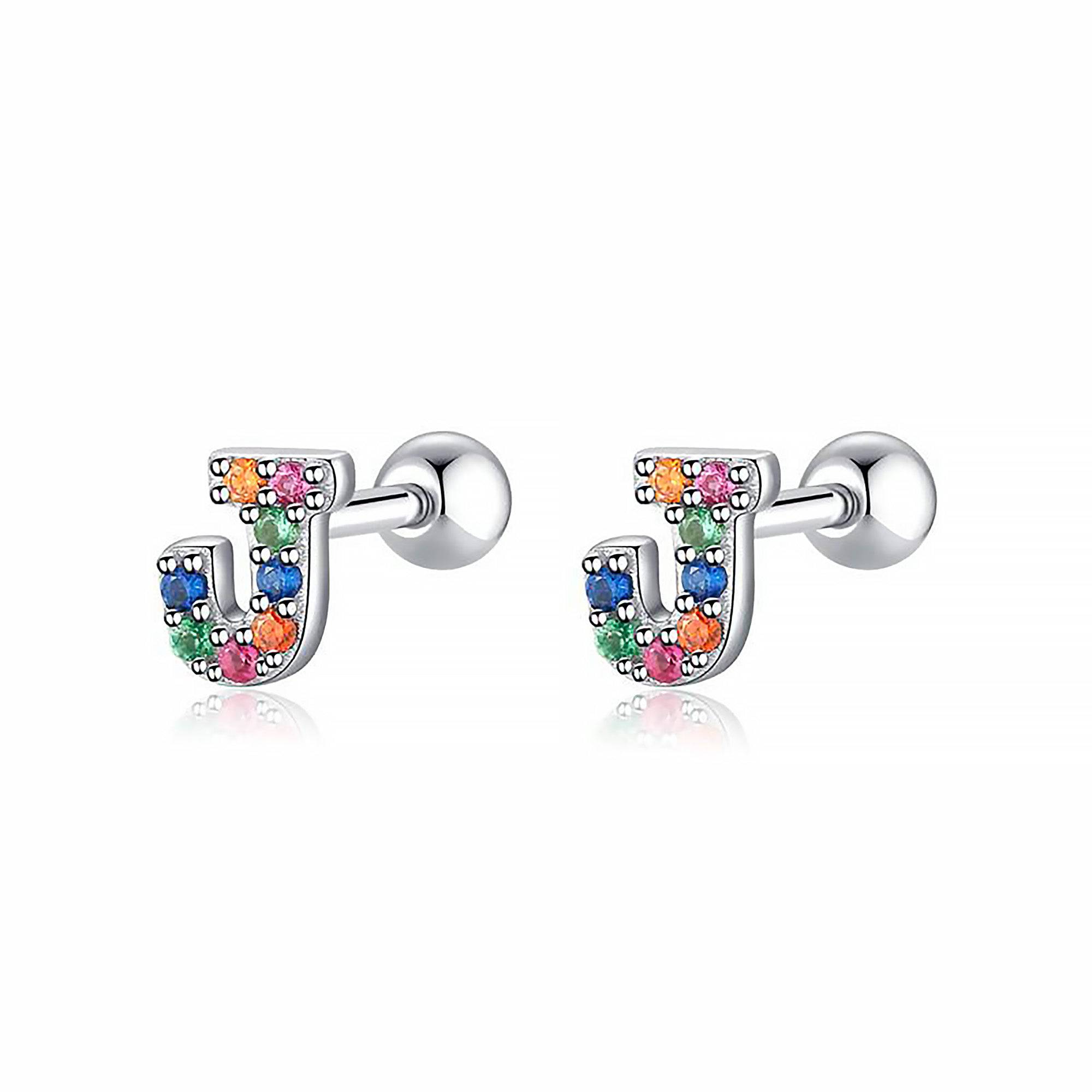 Vibrant Colorful Letter Earrings - Letria