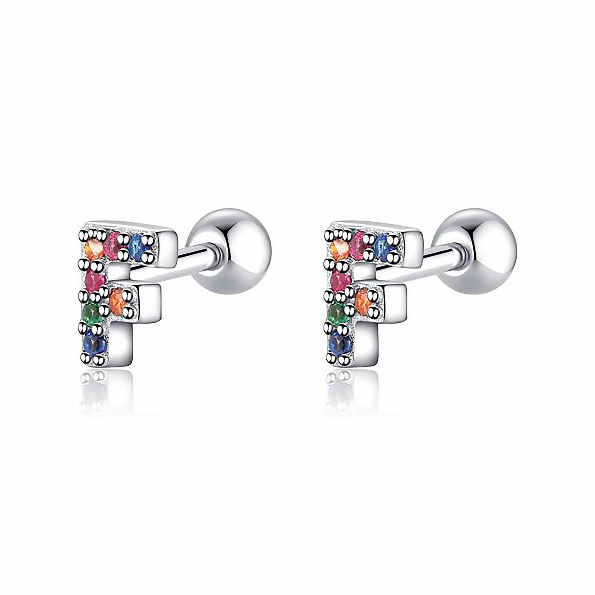 Vibrant Colorful Letter Earrings - Letria