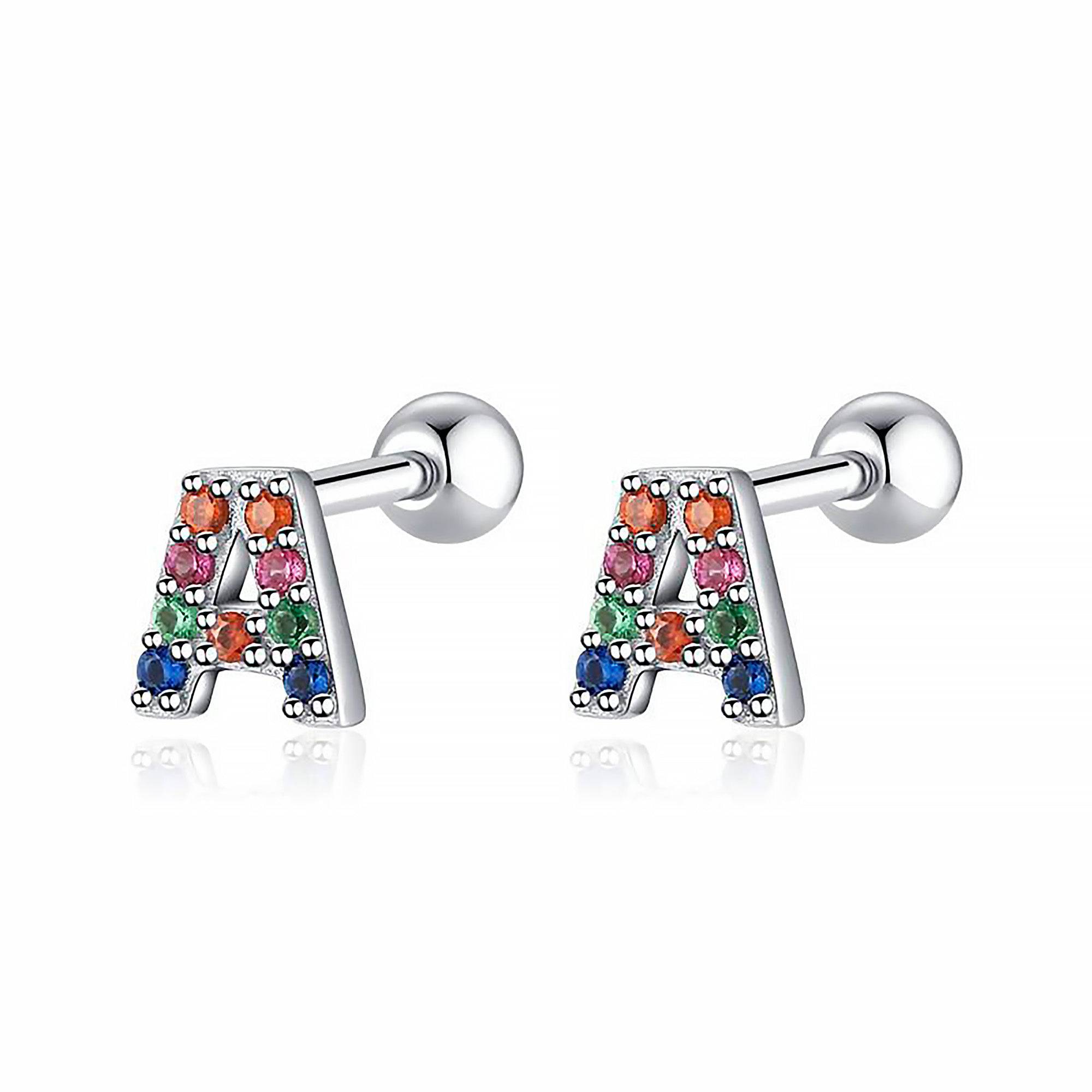 Vibrant Colorful Letter Earrings - Letria