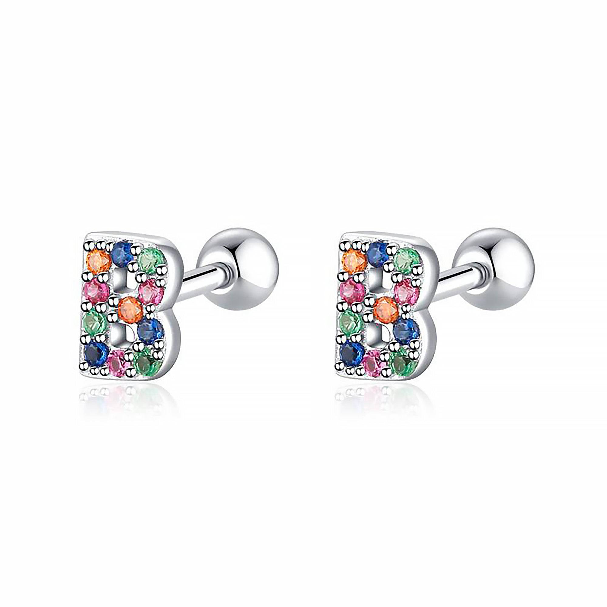 Vibrant Colorful Letter Earrings - Letria