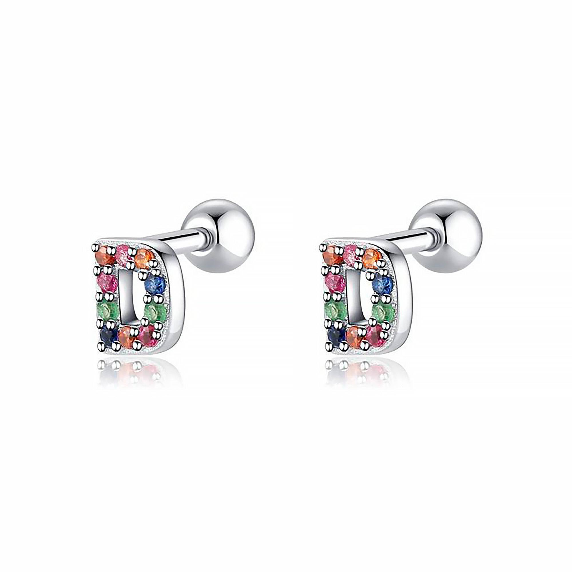 Vibrant Colorful Letter Earrings - Letria