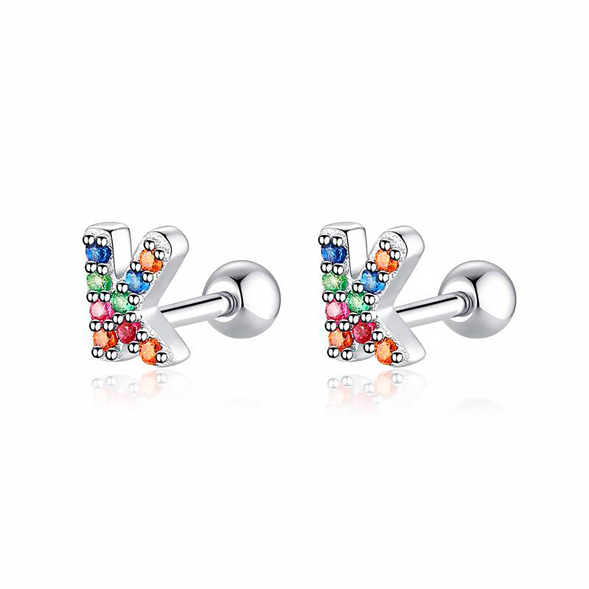Vibrant Colorful Letter Earrings - Letria