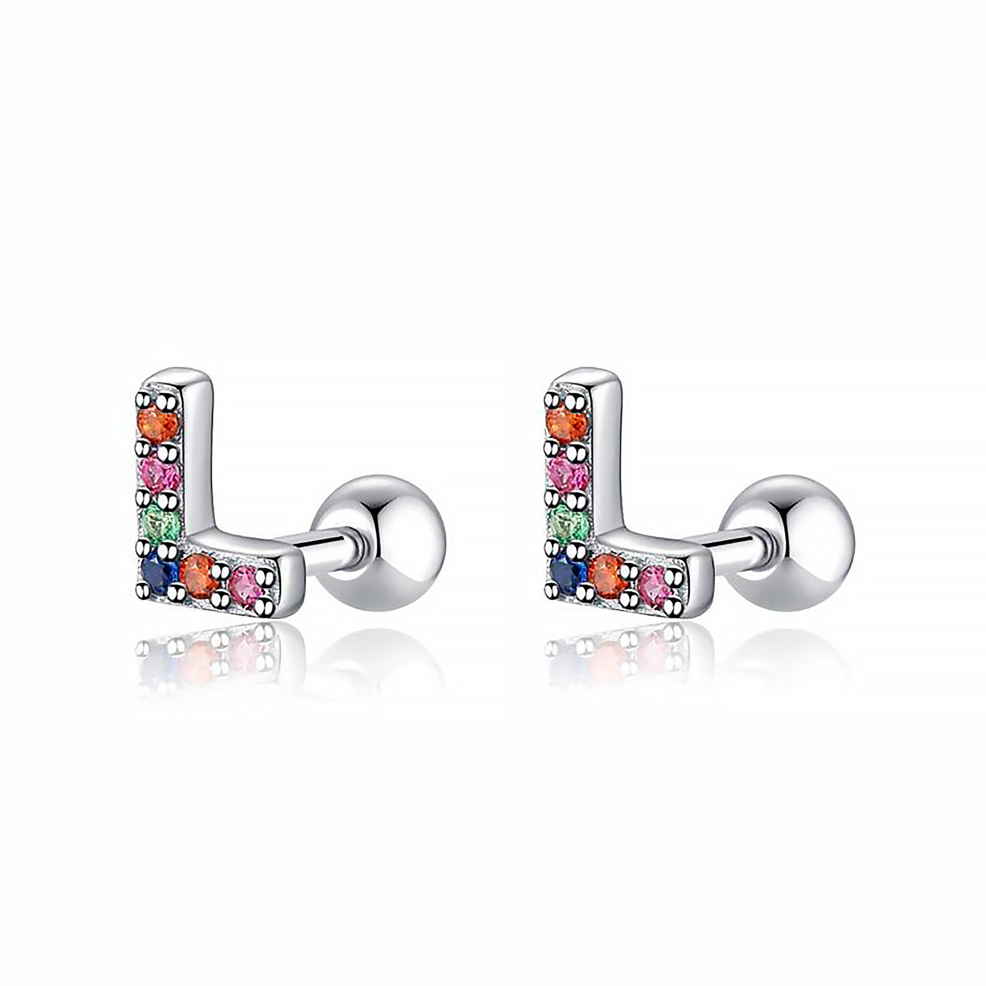 Vibrant Colorful Letter Earrings - Letria