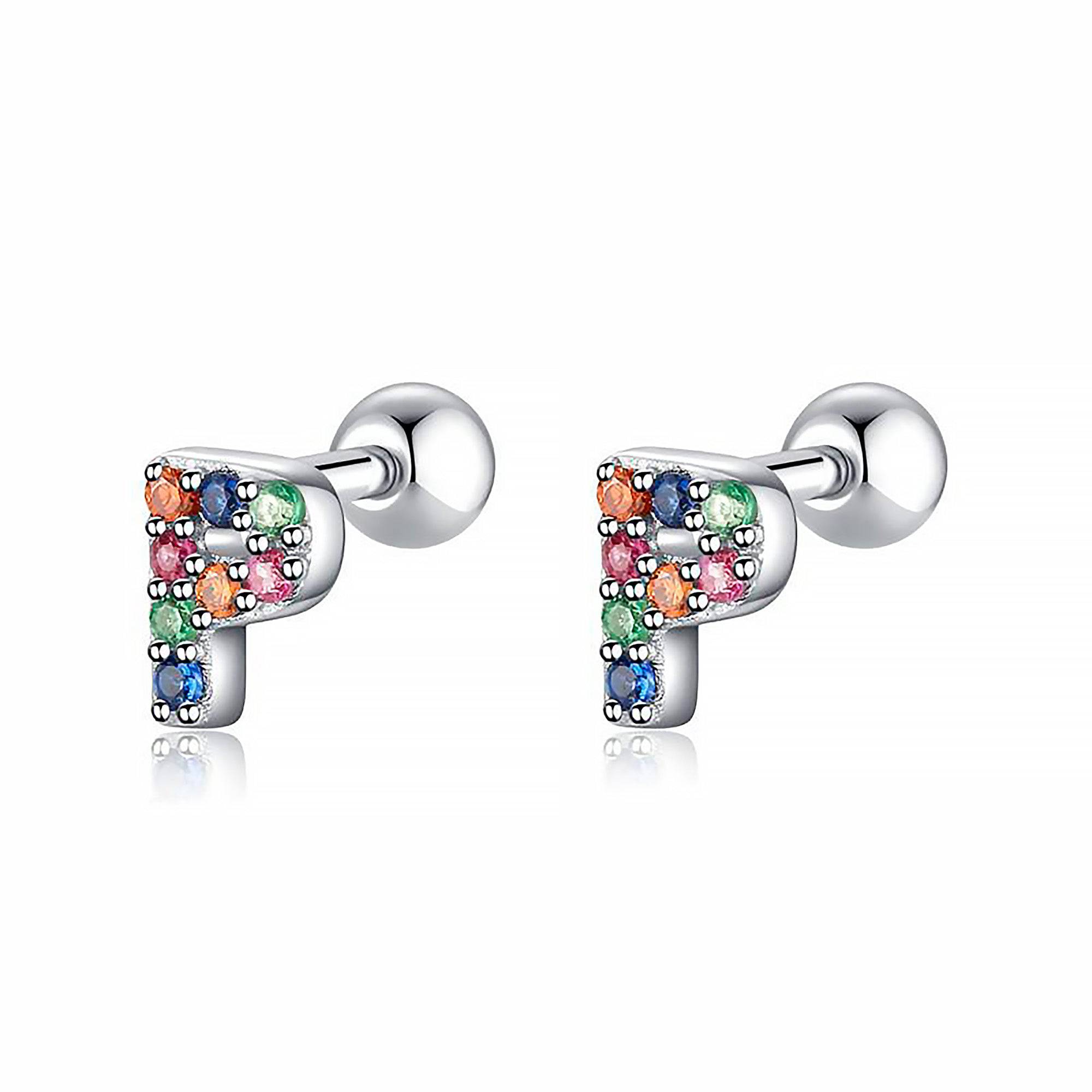 Vibrant Colorful Letter Earrings - Letria