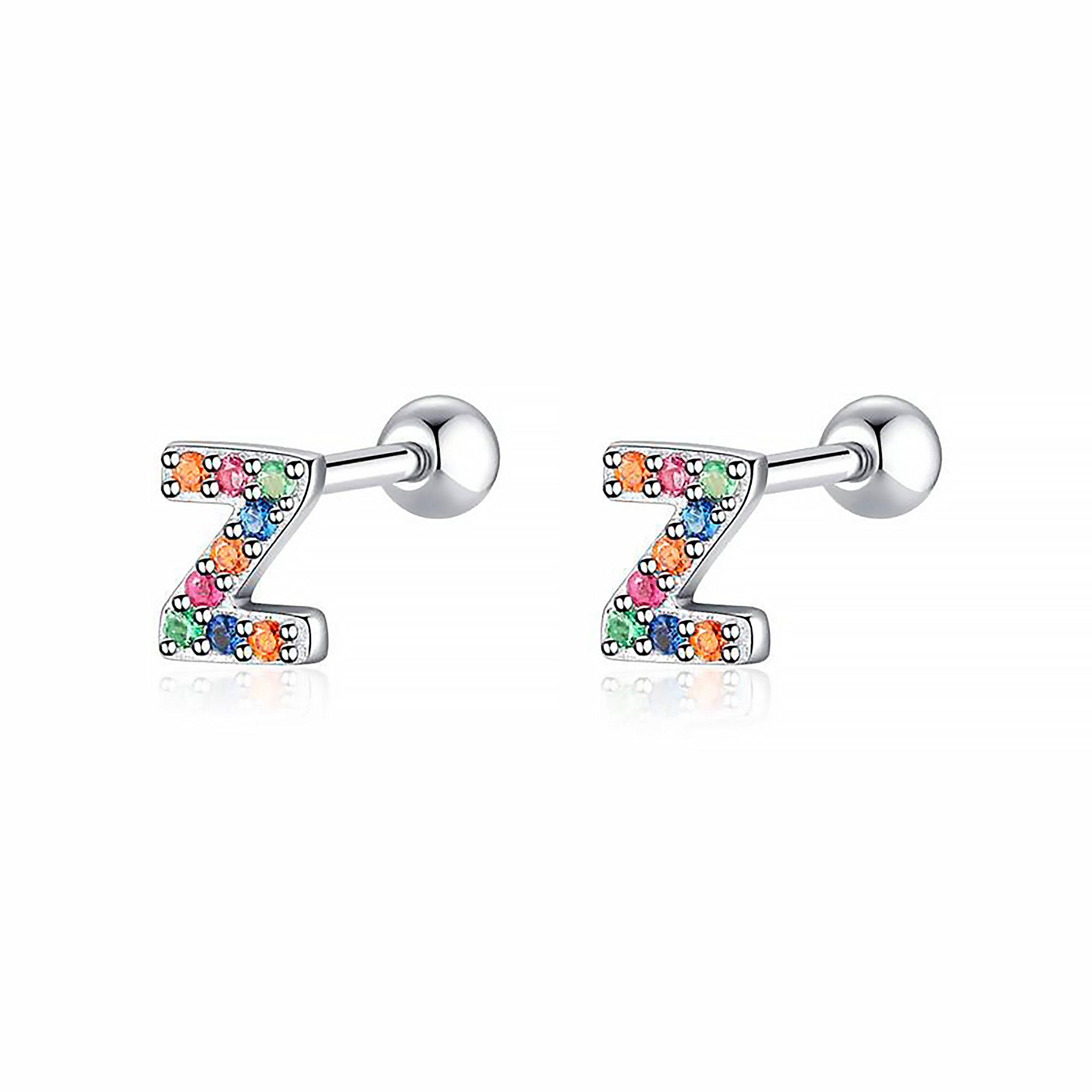 Vibrant Colorful Letter Earrings - Letria