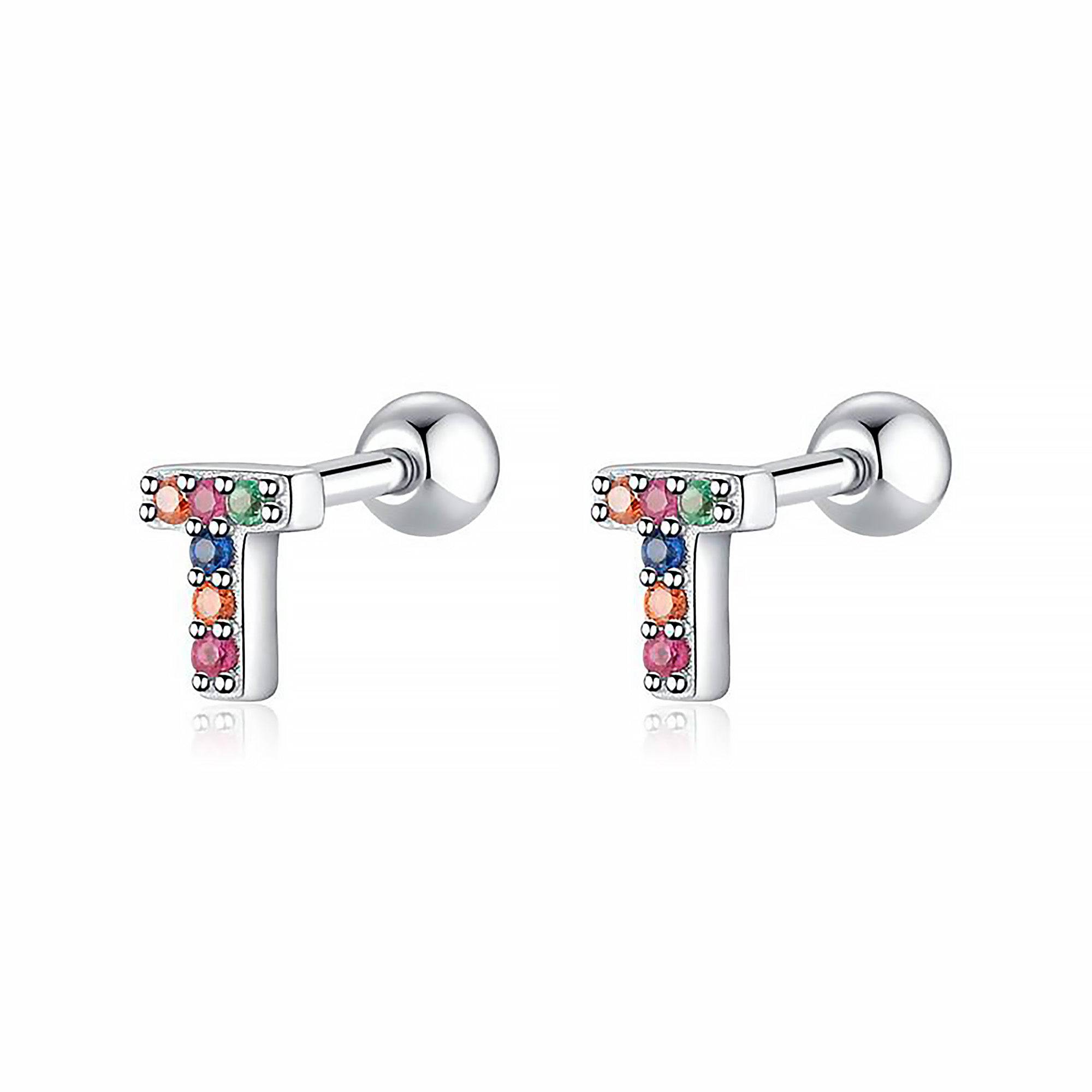 Vibrant Colorful Letter Earrings - Letria