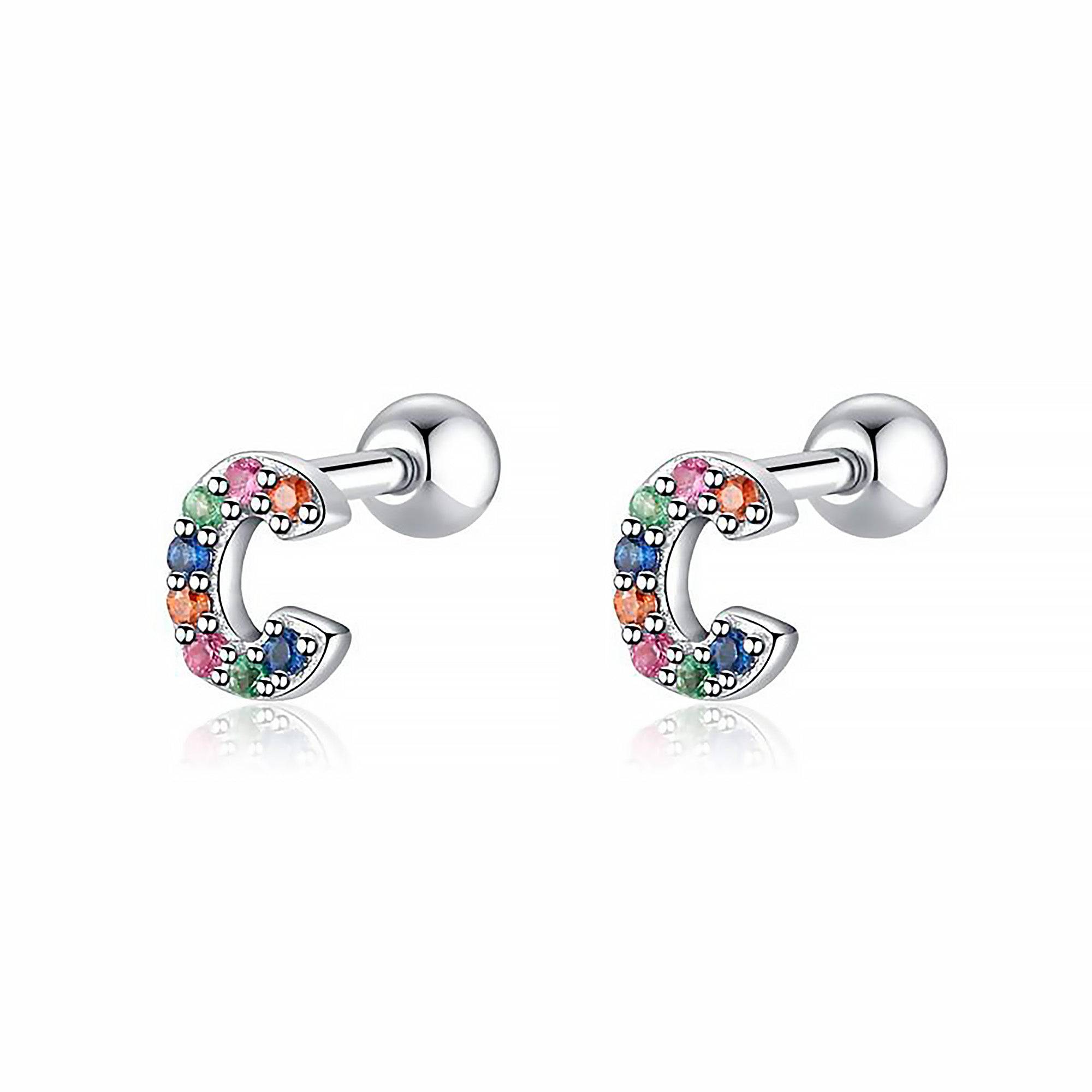 Vibrant Colorful Letter Earrings - Letria