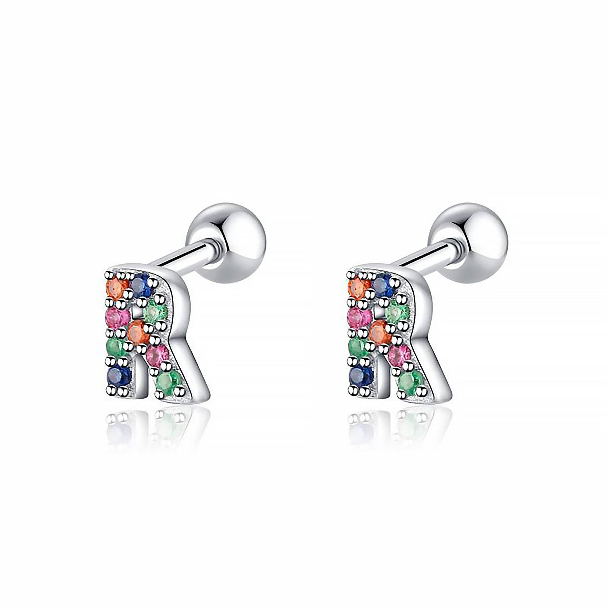 Vibrant Colorful Letter Earrings - Letria