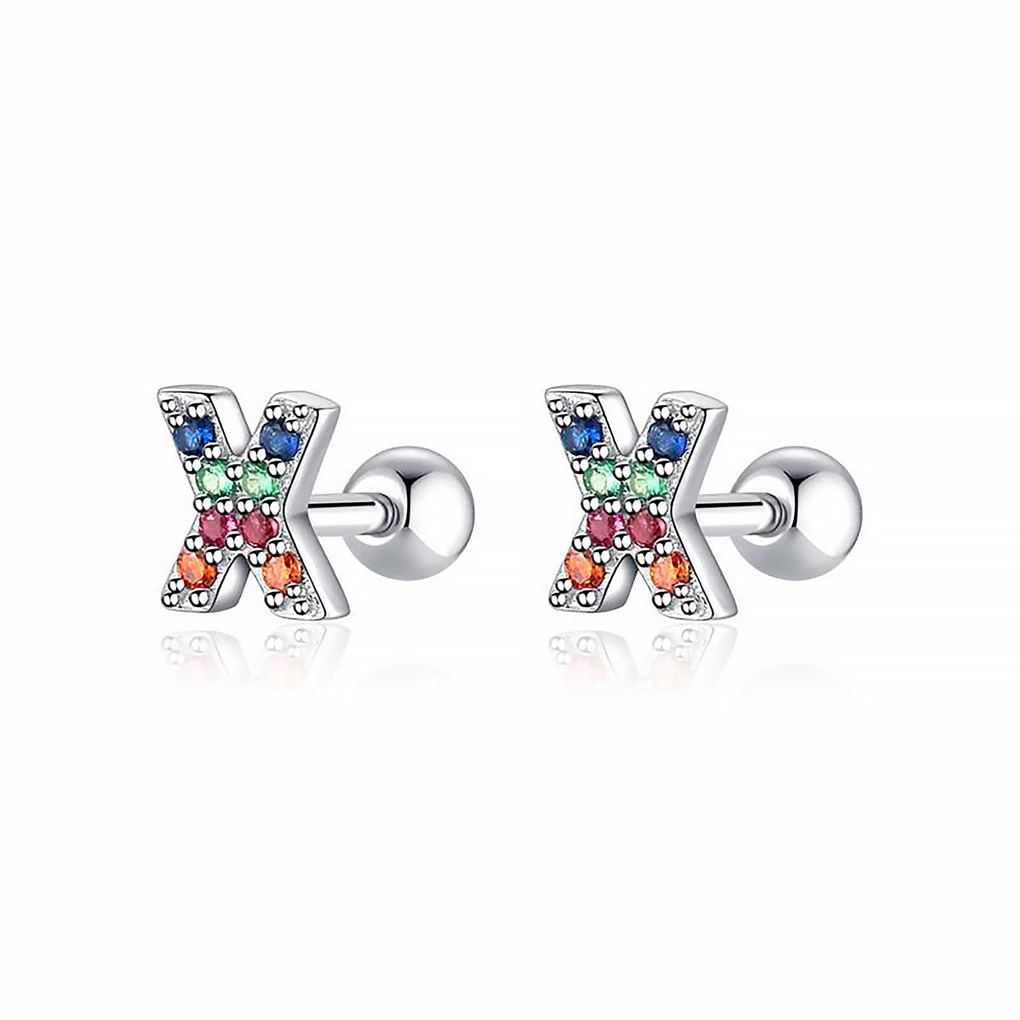 Vibrant Colorful Letter Earrings - Letria