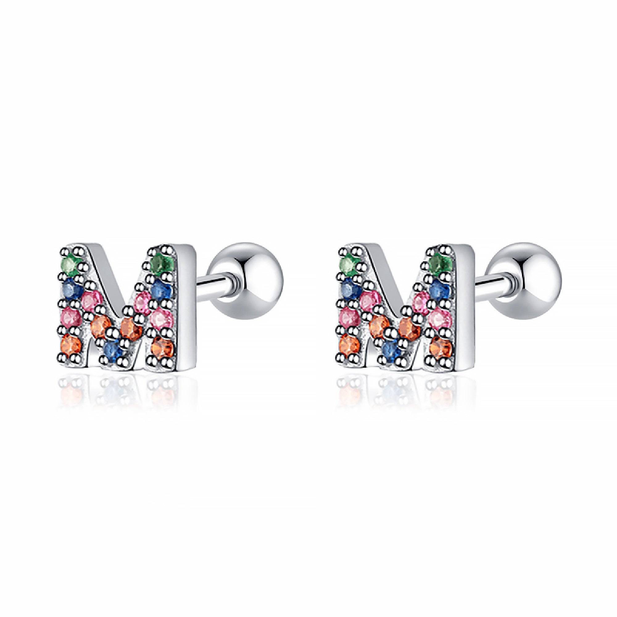 Vibrant Colorful Letter Earrings - Letria