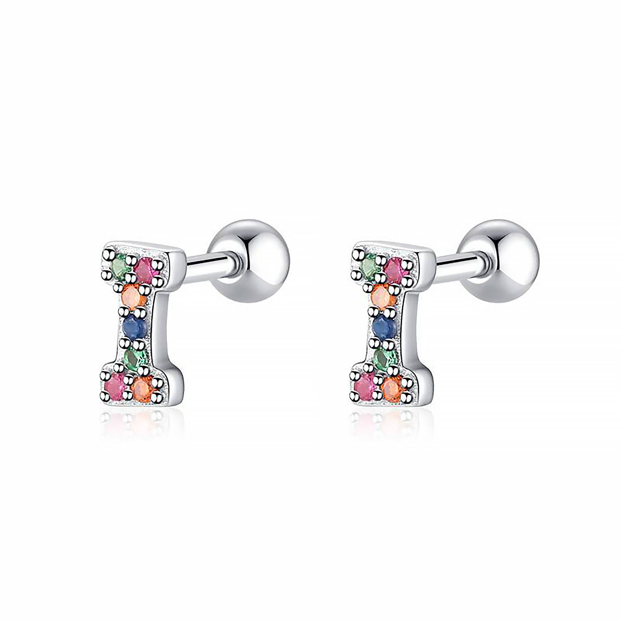 Vibrant Colorful Letter Earrings - Letria