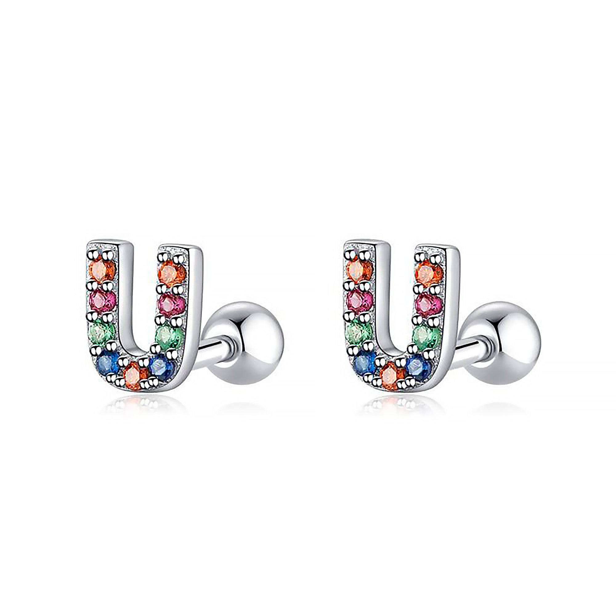 Vibrant Colorful Letter Earrings - Letria