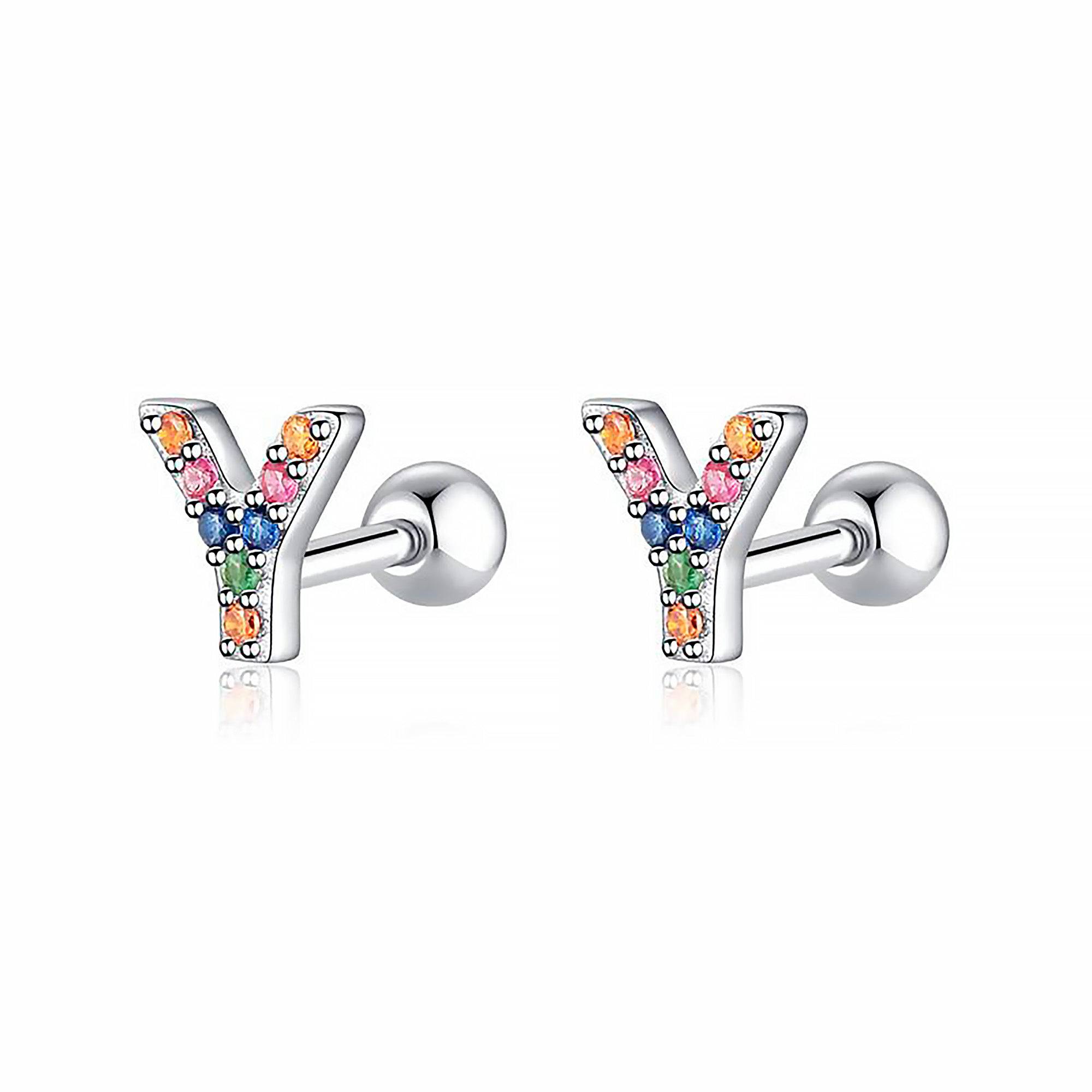 Vibrant Colorful Letter Earrings - Letria