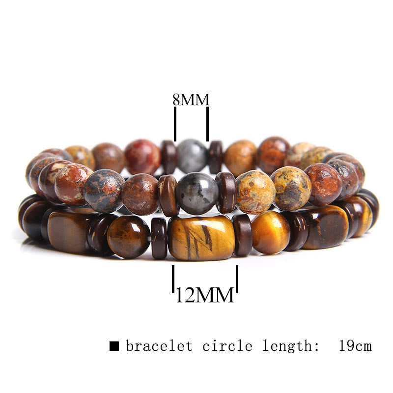 Stylish African turquoise and tiger eye bracelet - Naya collection