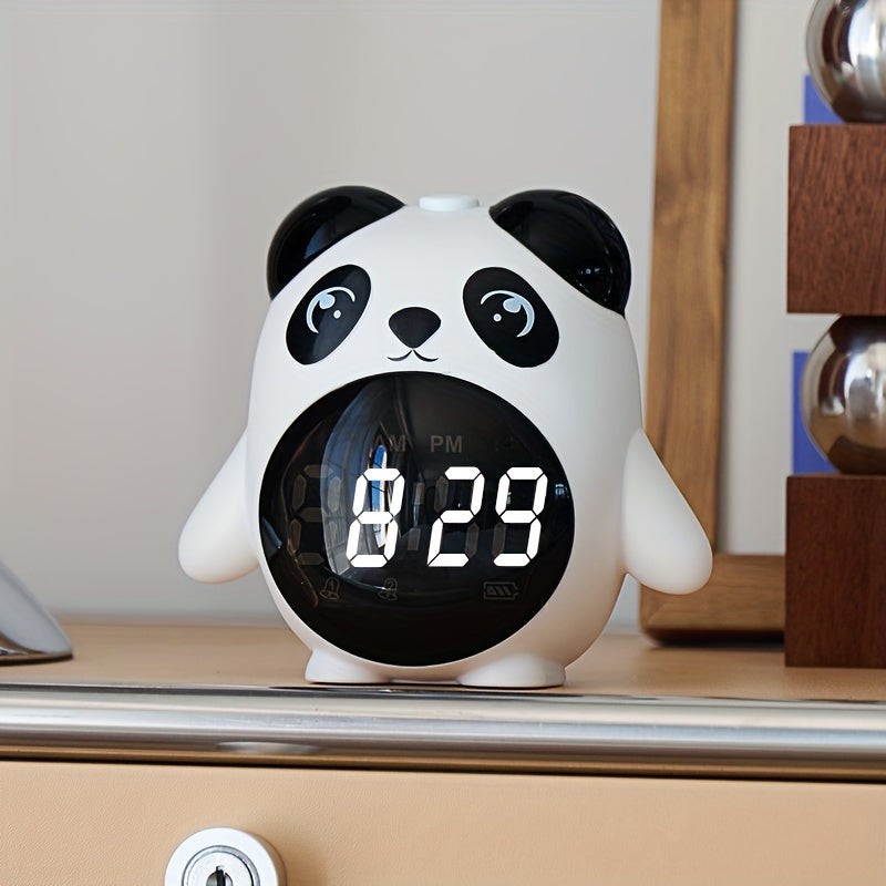 PandaGlow Clock - Cute Rechargeable Alarm Clock with Temperature