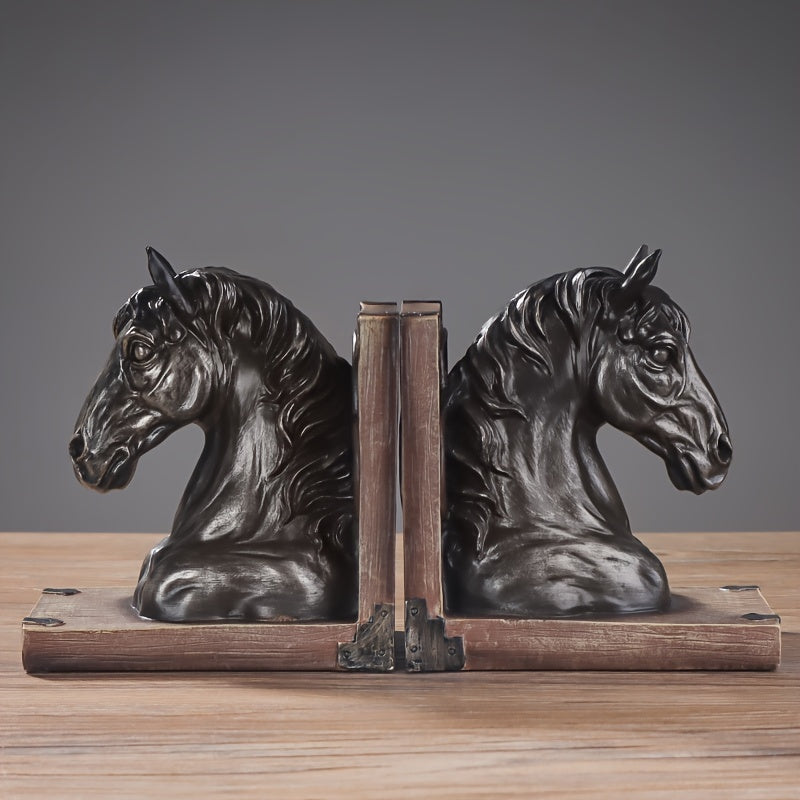 The Elegance of the Rider - Horse Head Bookends for Interior Design