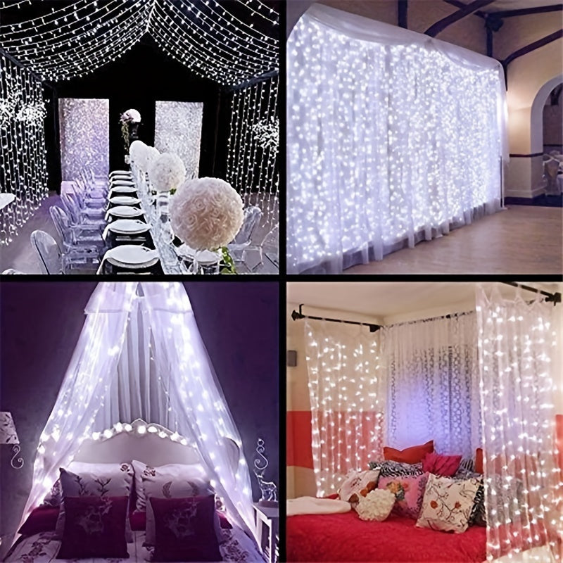 LuxeGlow – USB LED Curtain Lights for Parties