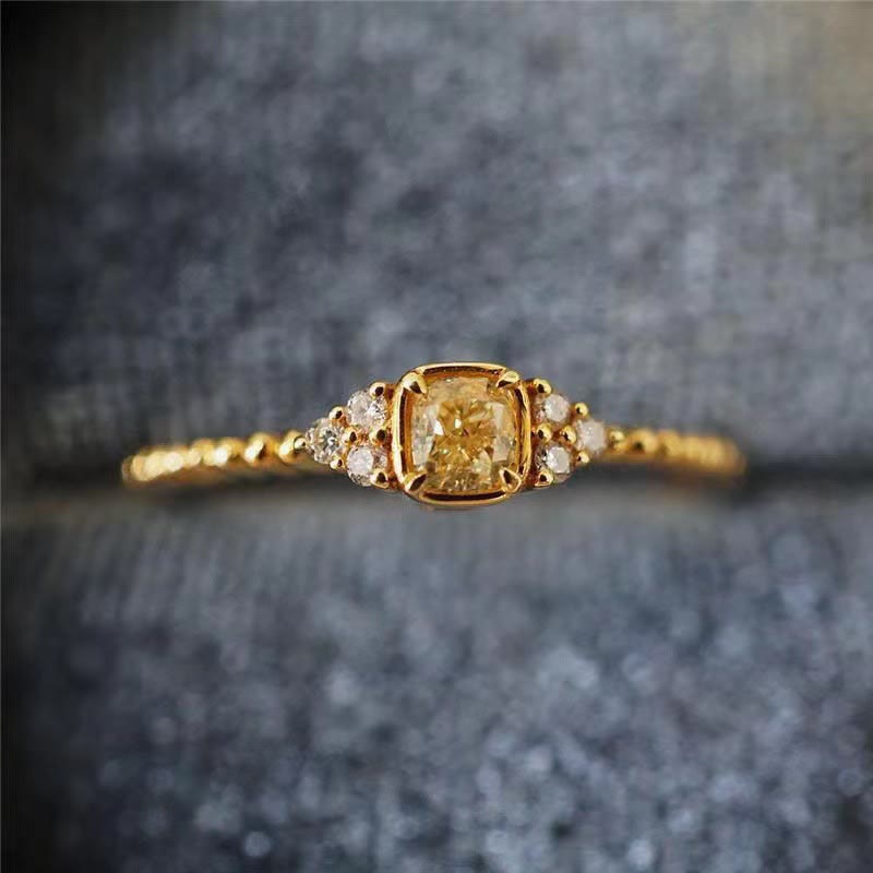 Refined Citrine Ring of Natural Origin - Alina